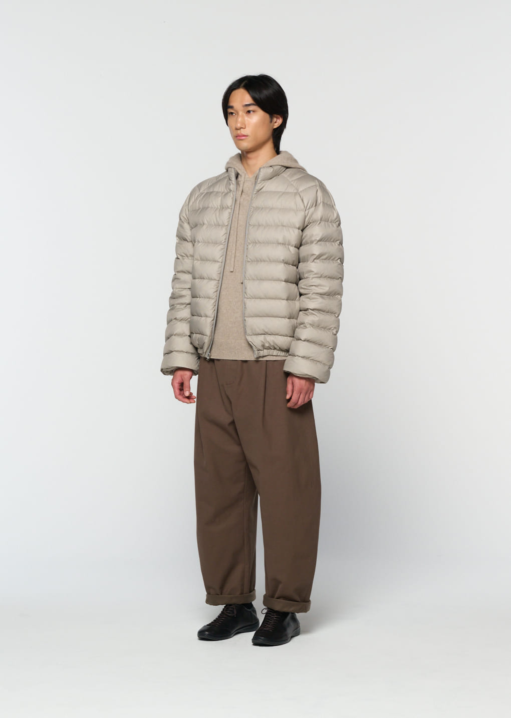 cotton banding pants, brown 사진 4/4