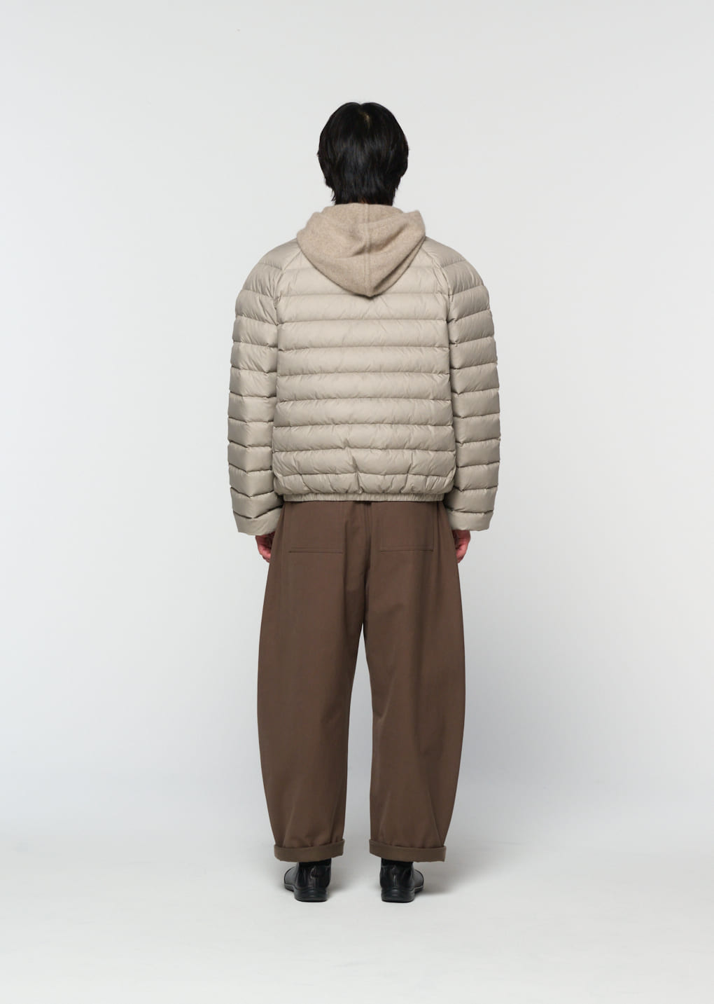 cotton banding pants, brown 사진 2/4