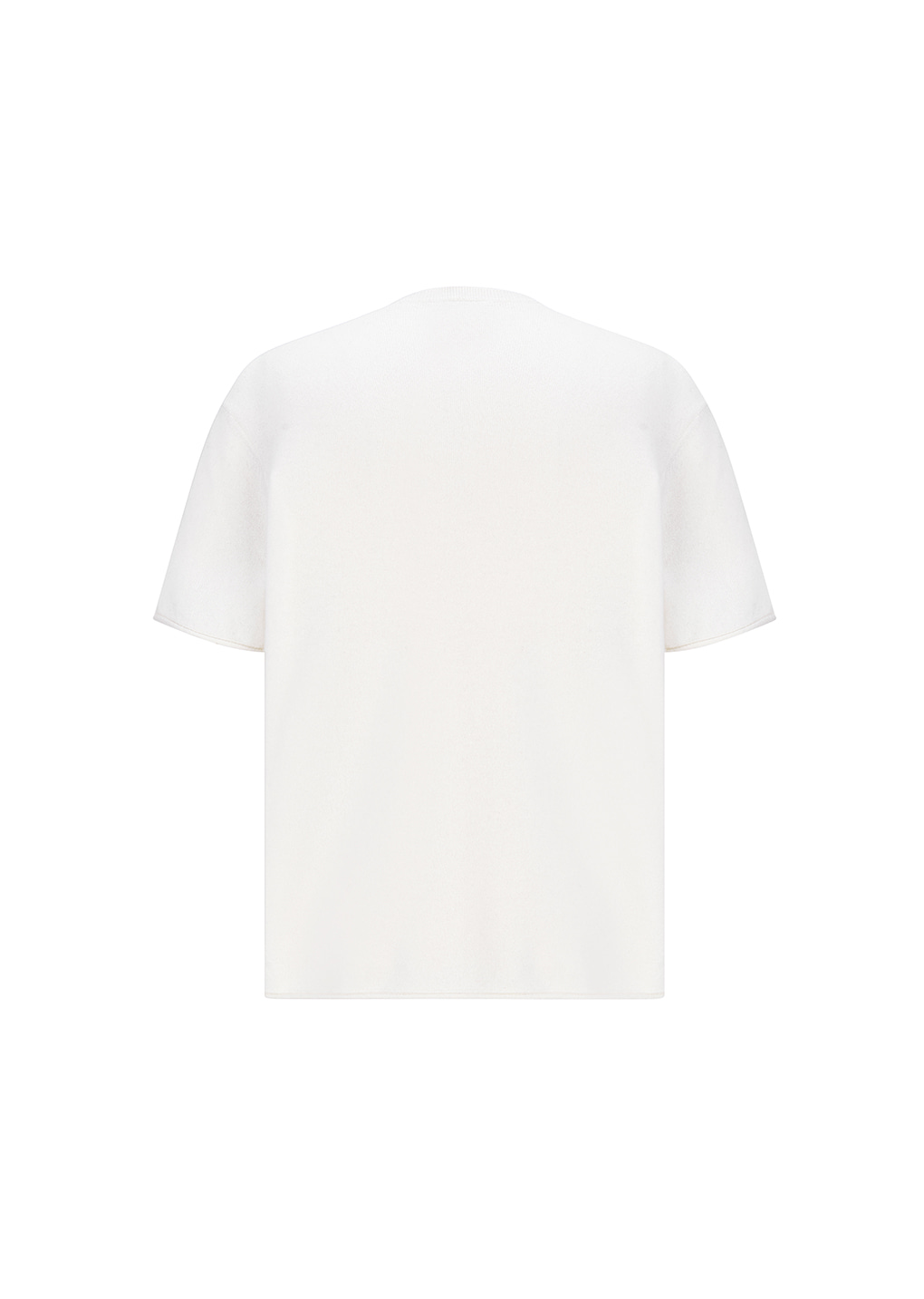 Cashmere Easy Half Sleeve Knit, Ivory