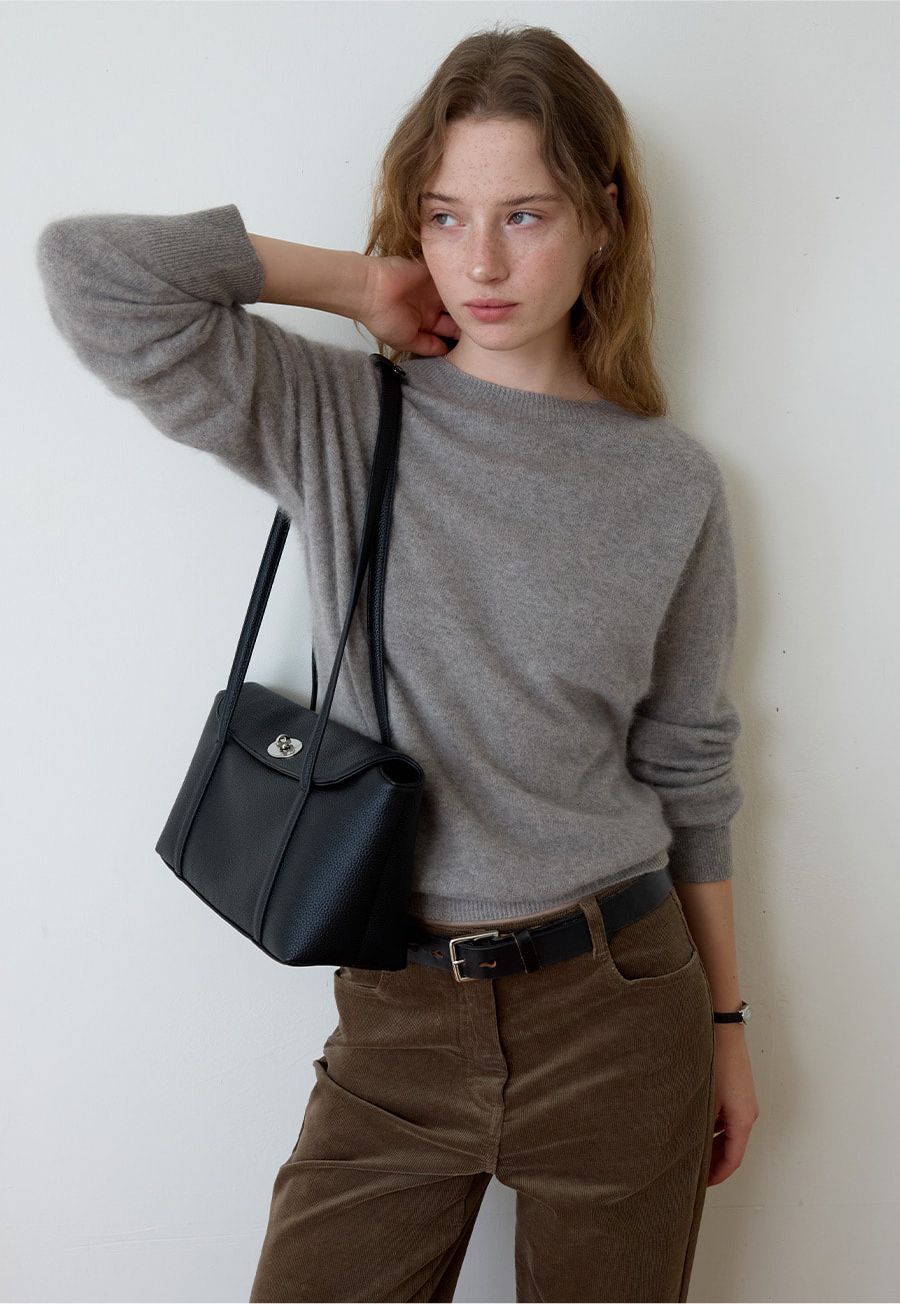 A CASHMERE BRUSHED PULLOVER_GREY 사진 4/4