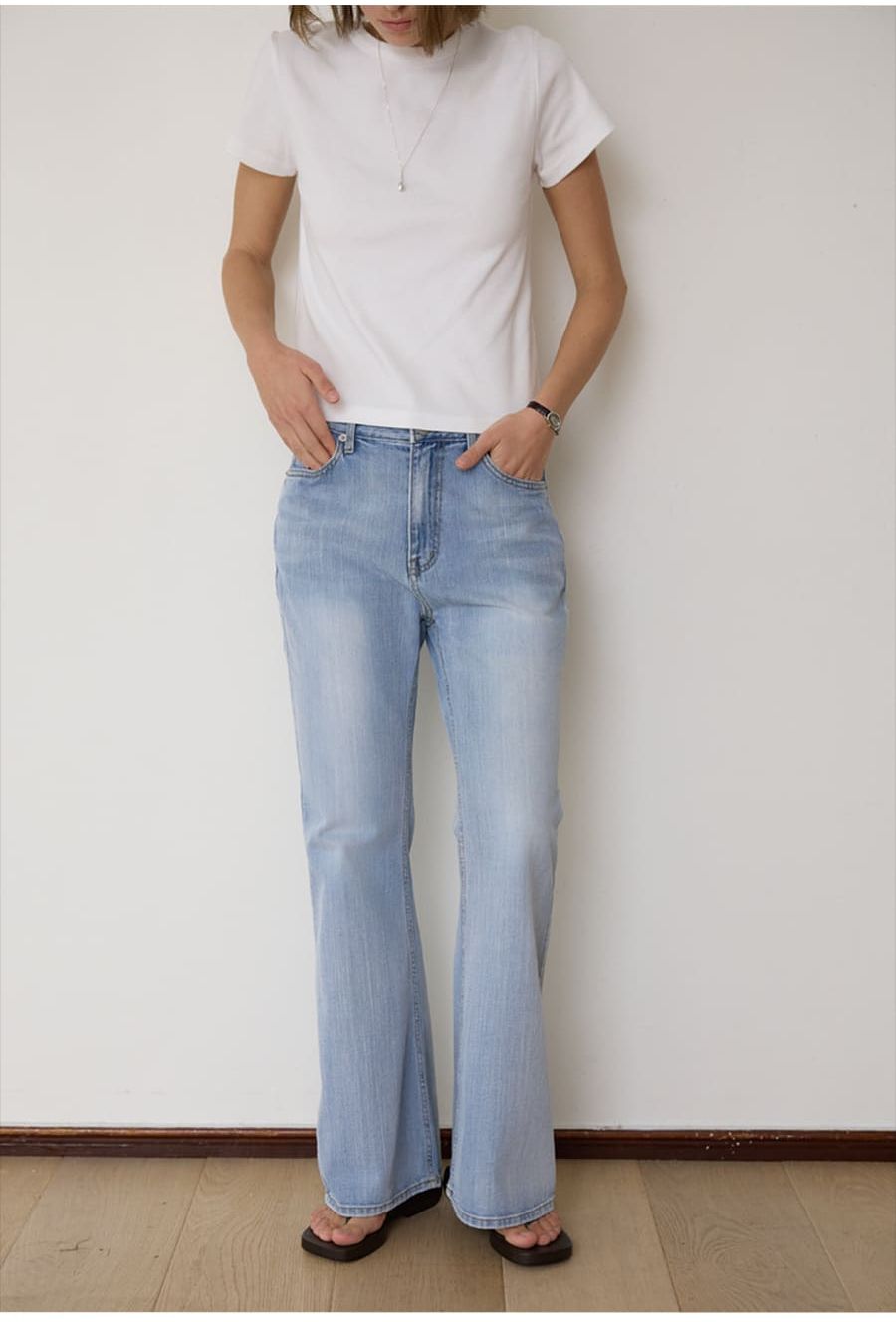 A SLUB WASHING BOOTS-CUT JEANS_LIGHT INDIGO 사진 3/4