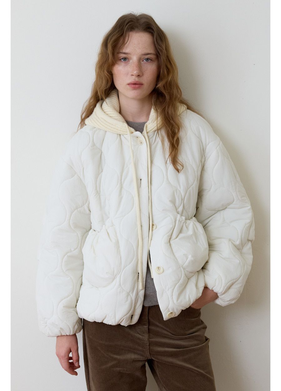 A BALACLAVA BALLOON PUFFER JUMPER_IVORY 사진 4/4