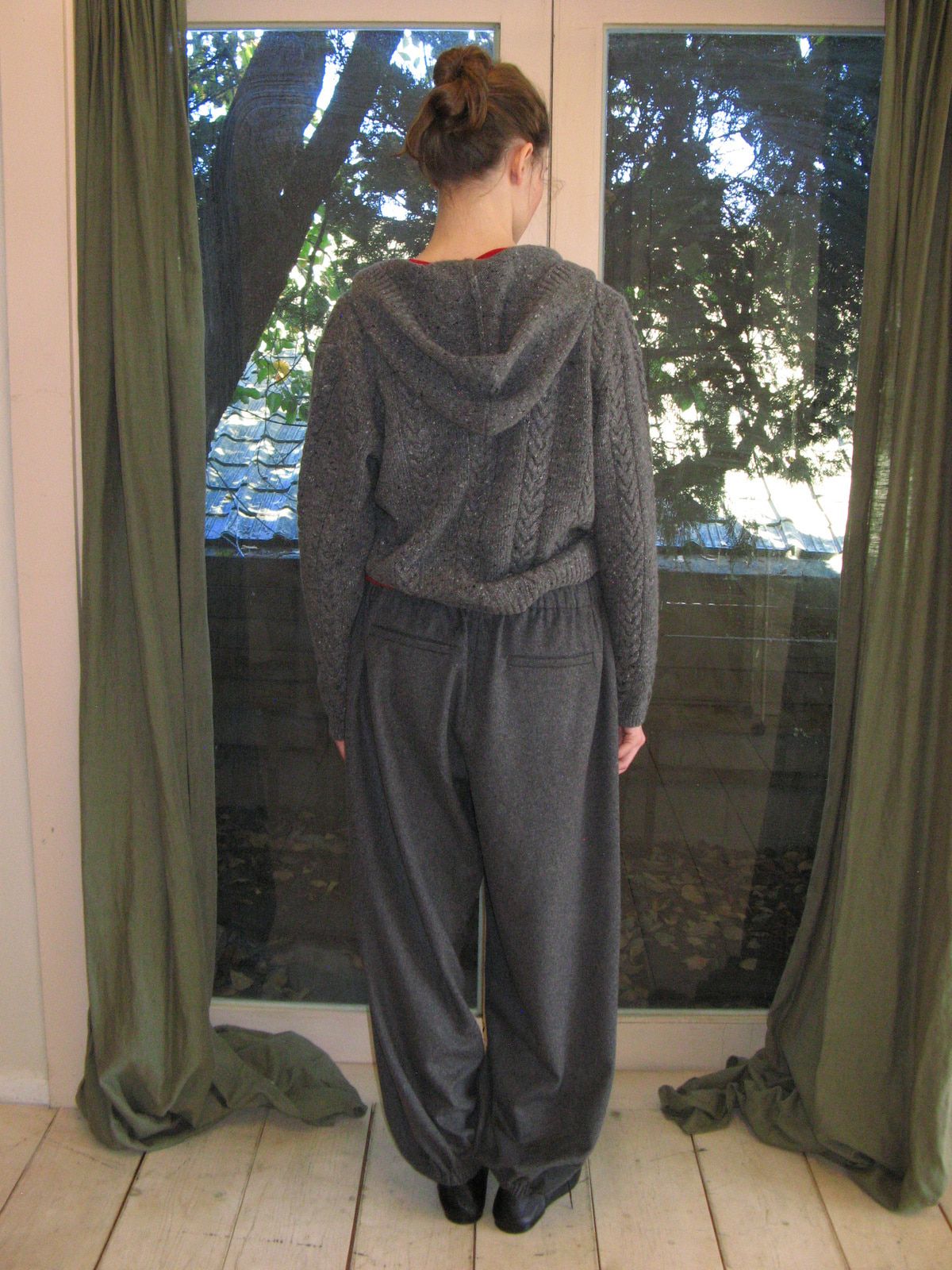 Wool Nep Hood Knit_Charcoal 사진 2/4