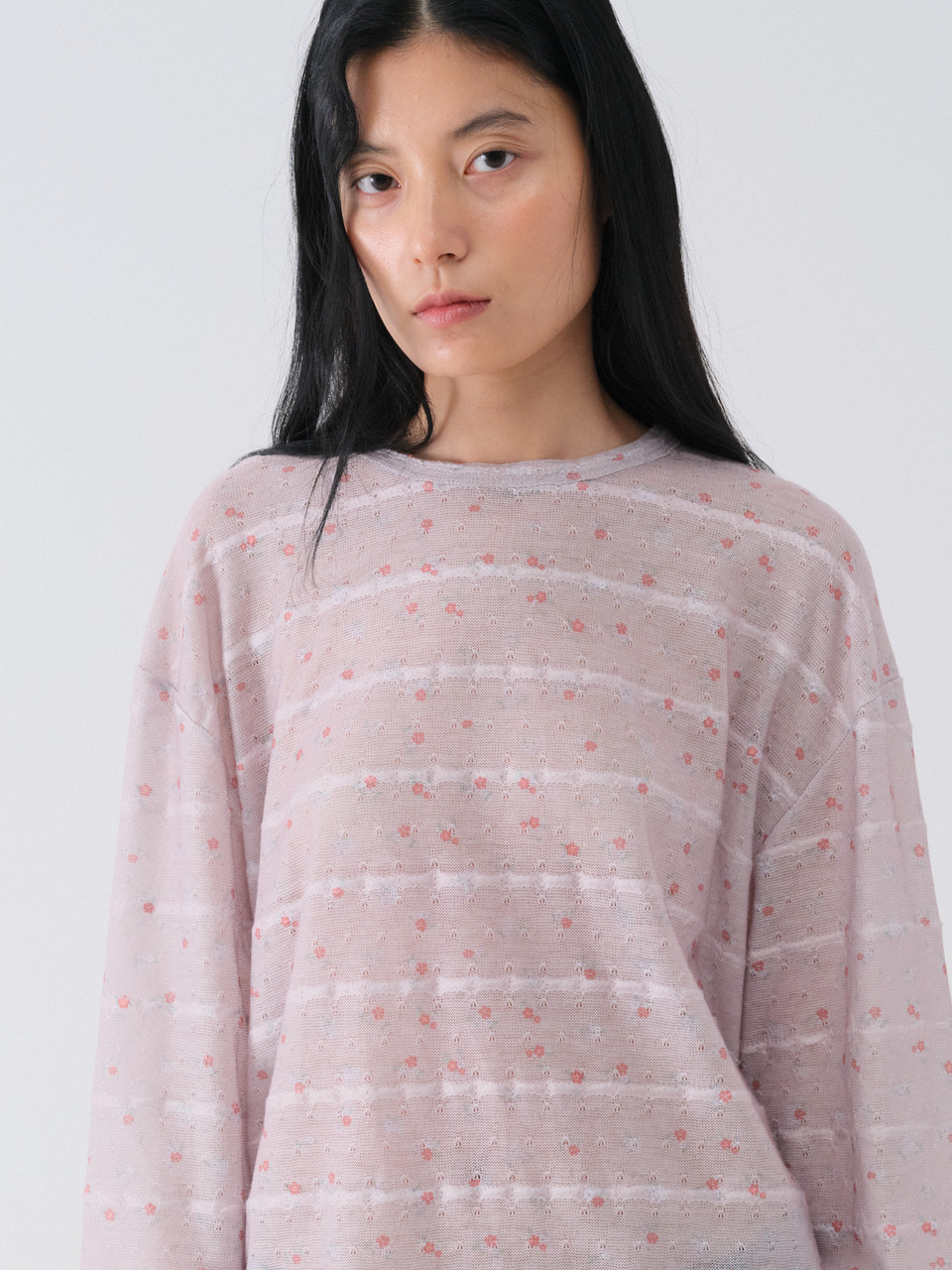 FLOWER KNIT LONG SLEEVE_PINK 사진 2/4