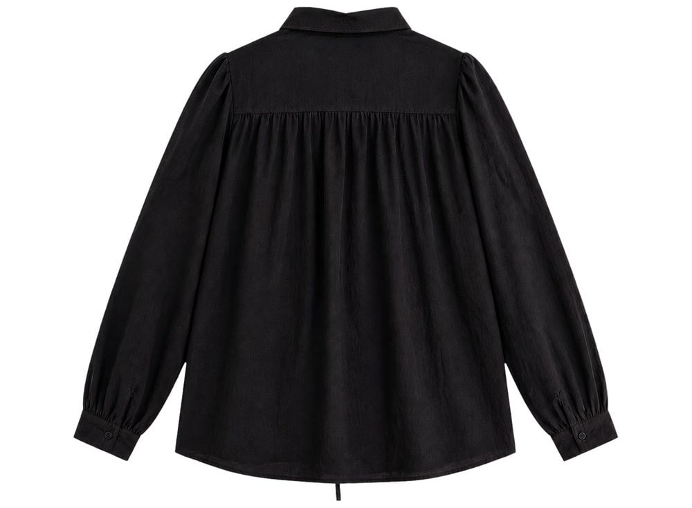 SHIRRING STRING BLOUSE_BLACK 사진 4/4