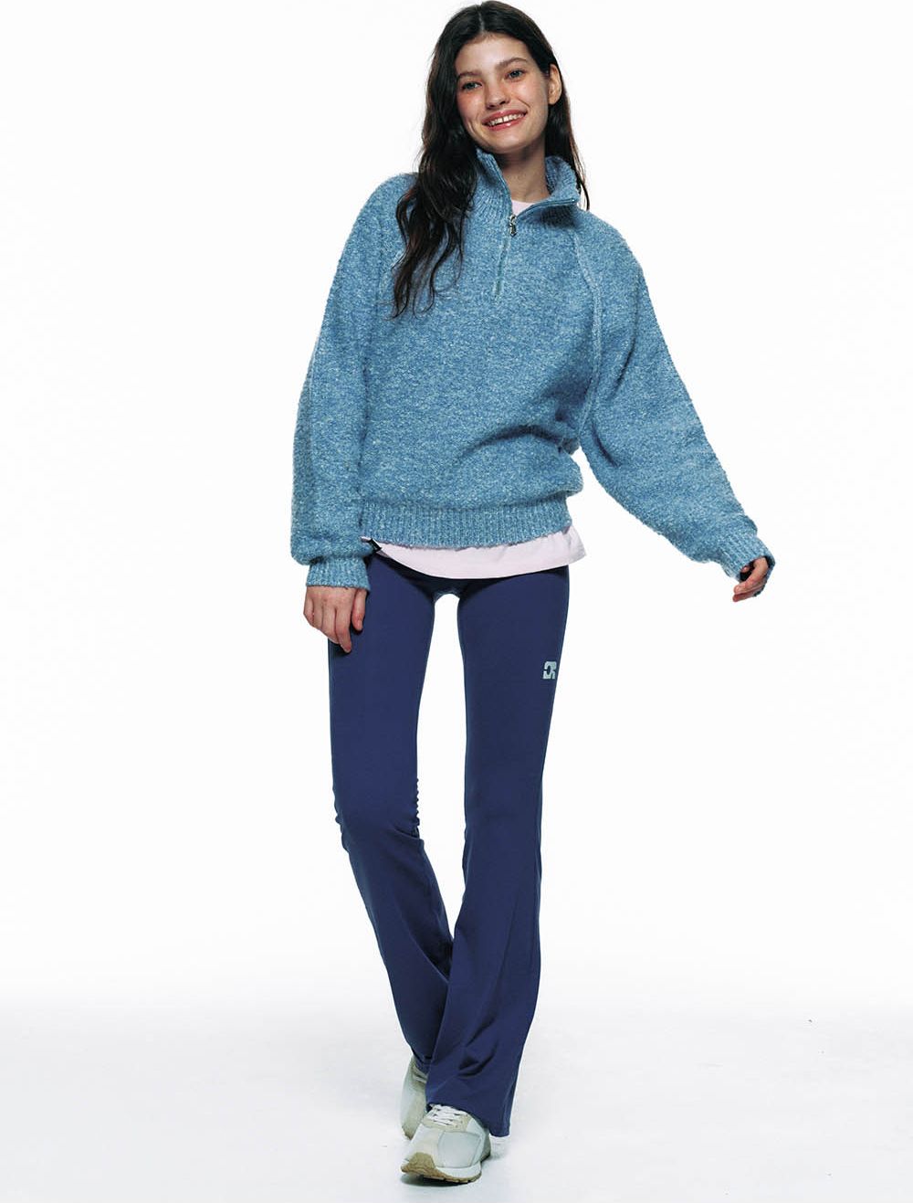 BECCA KNIT ZIP-UP PULLOVER_BLUE 사진 2/4