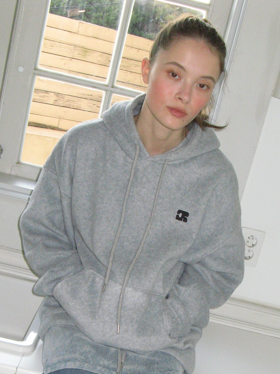 Centaur Fleece String Hoodie_Dark Grey 사진 2/4