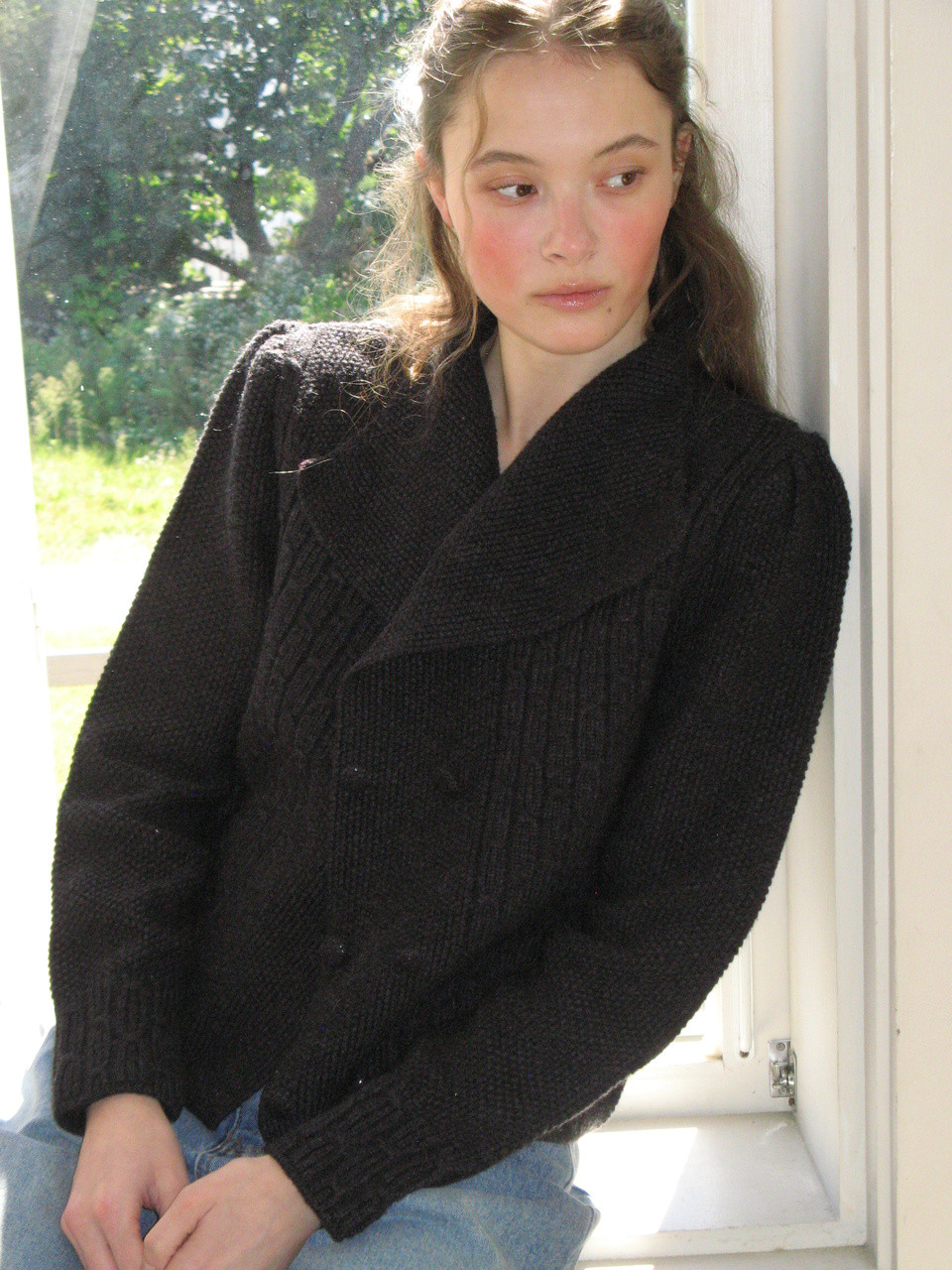 Cable Wool Double Cardigan_Black 사진 4/4