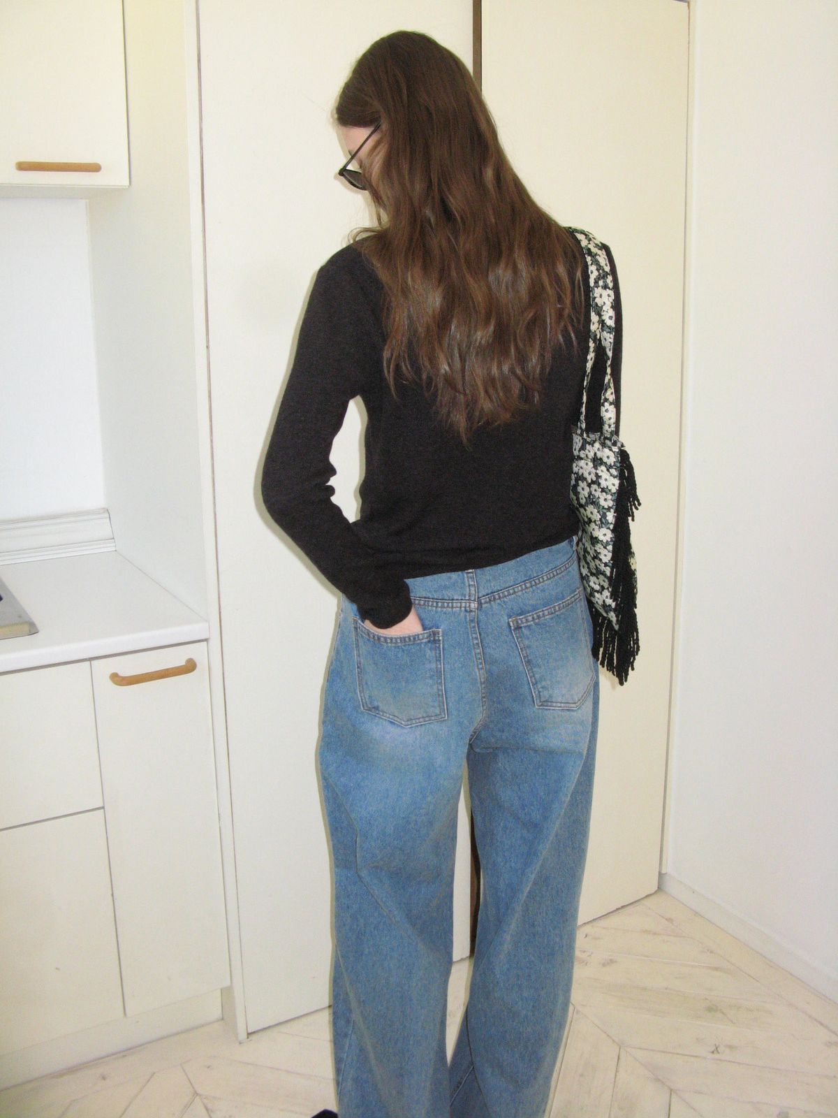 Wool 100 U-Neck Inner Knit_Charcoal 사진 3/4