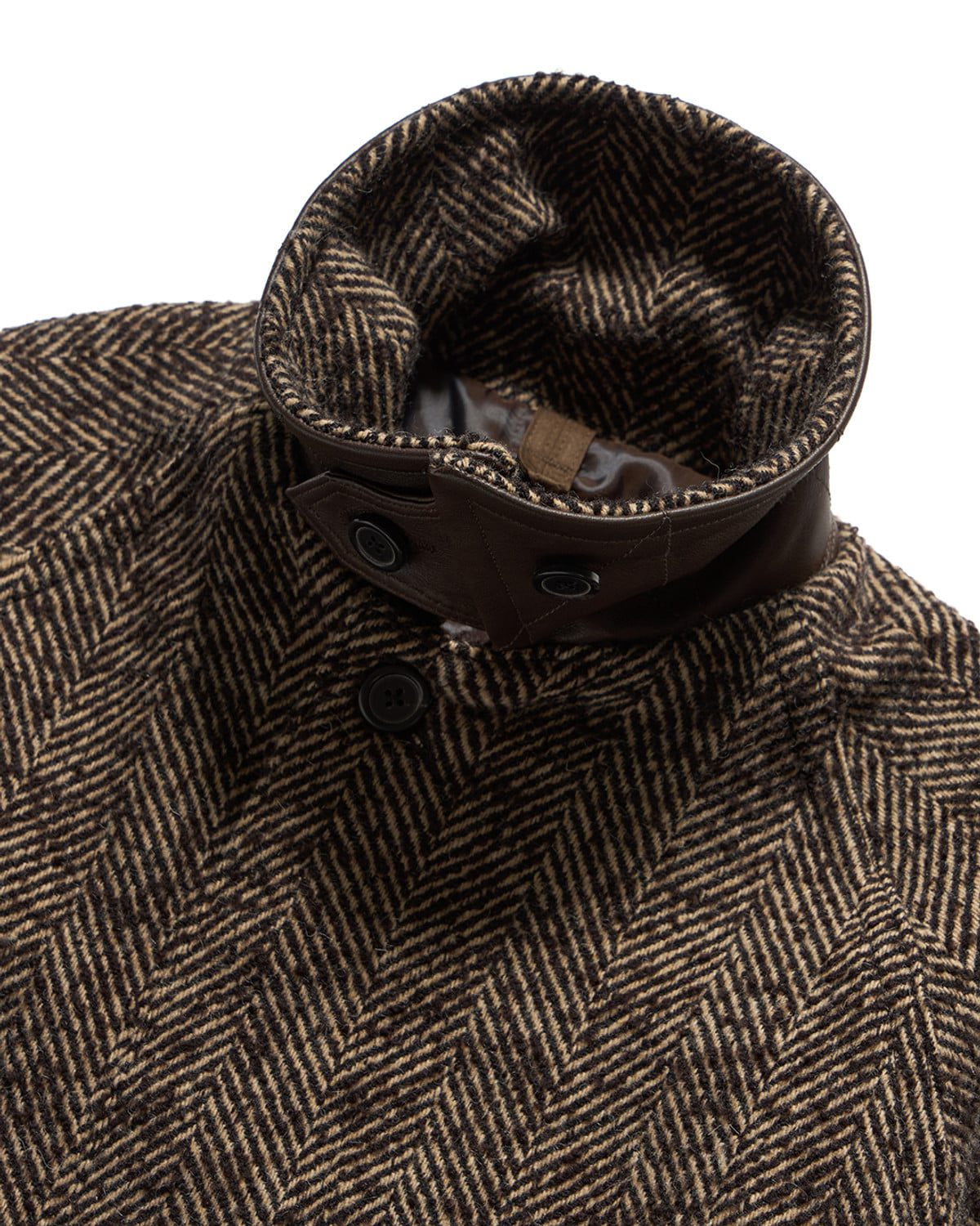(WOMAN) HIGHLAND BALMACAAN COAT / D.BROWN HERRINGBONE WOOL 사진 3/4