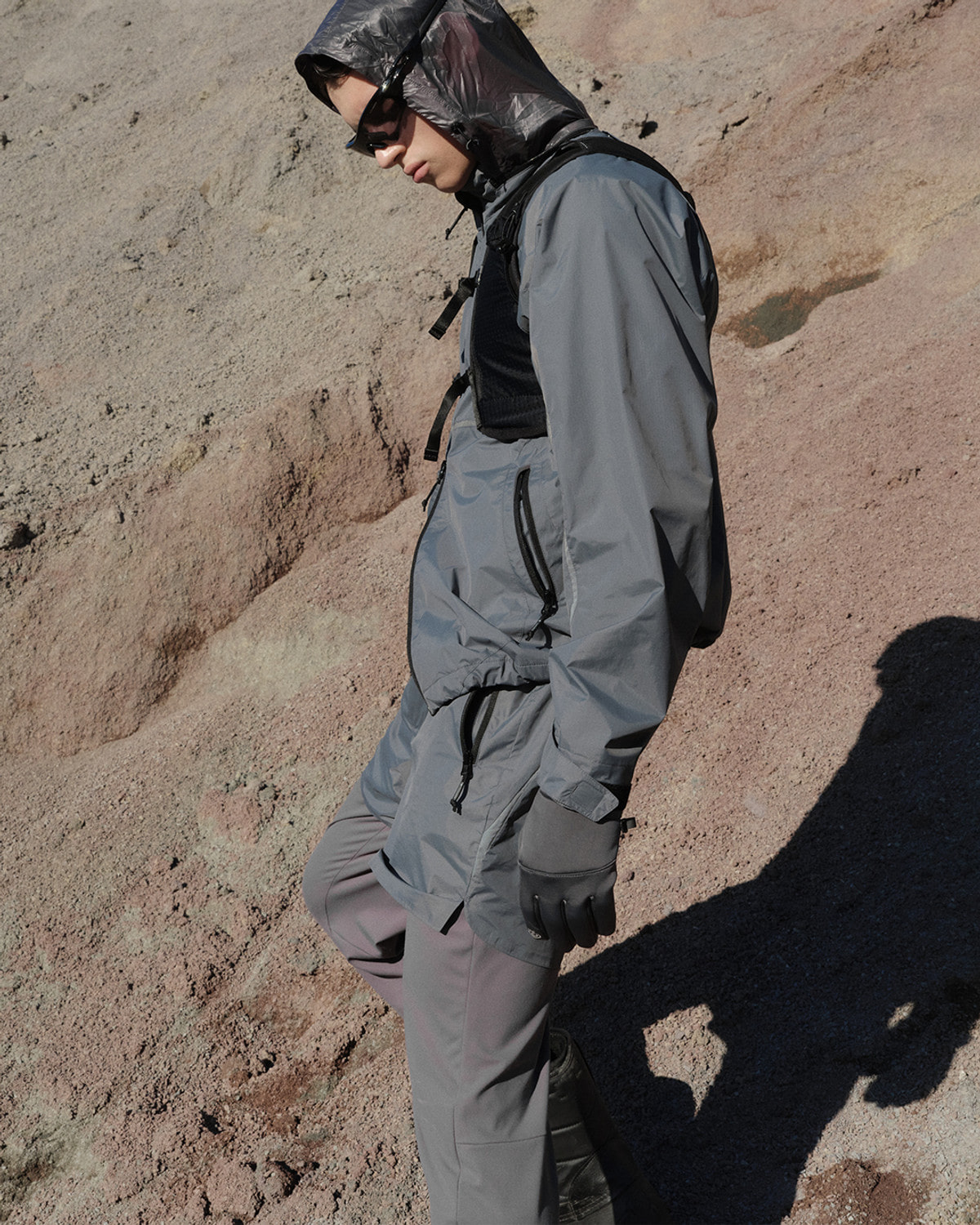 CURVED UTILITY PANTS / GUNMETAL 写真 3/4
