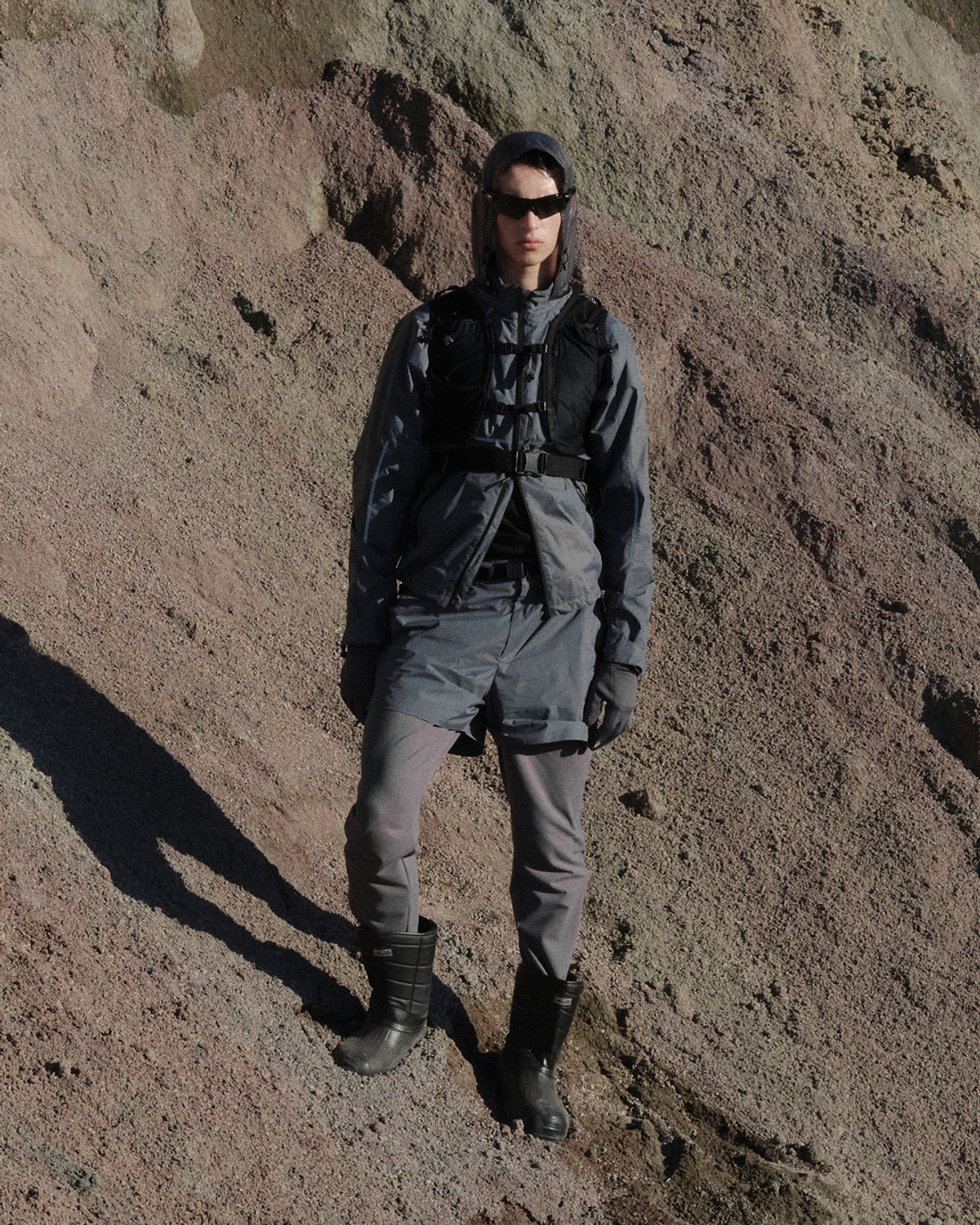 CURVED UTILITY PANTS / GUNMETAL 写真 2/4