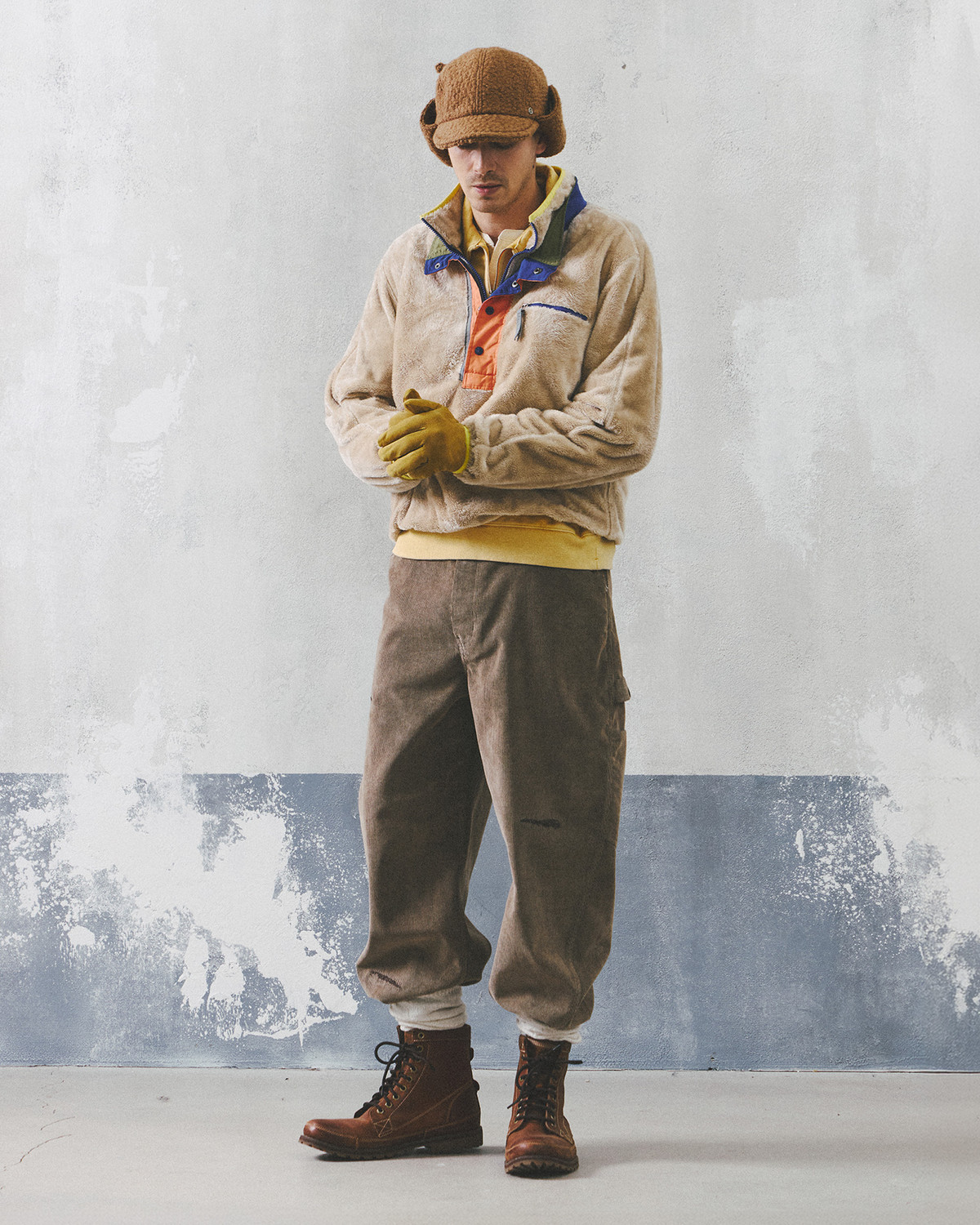 ALPINE HALF ZIP-UP FLEECE SWEAT / CREAM 사진 1/4