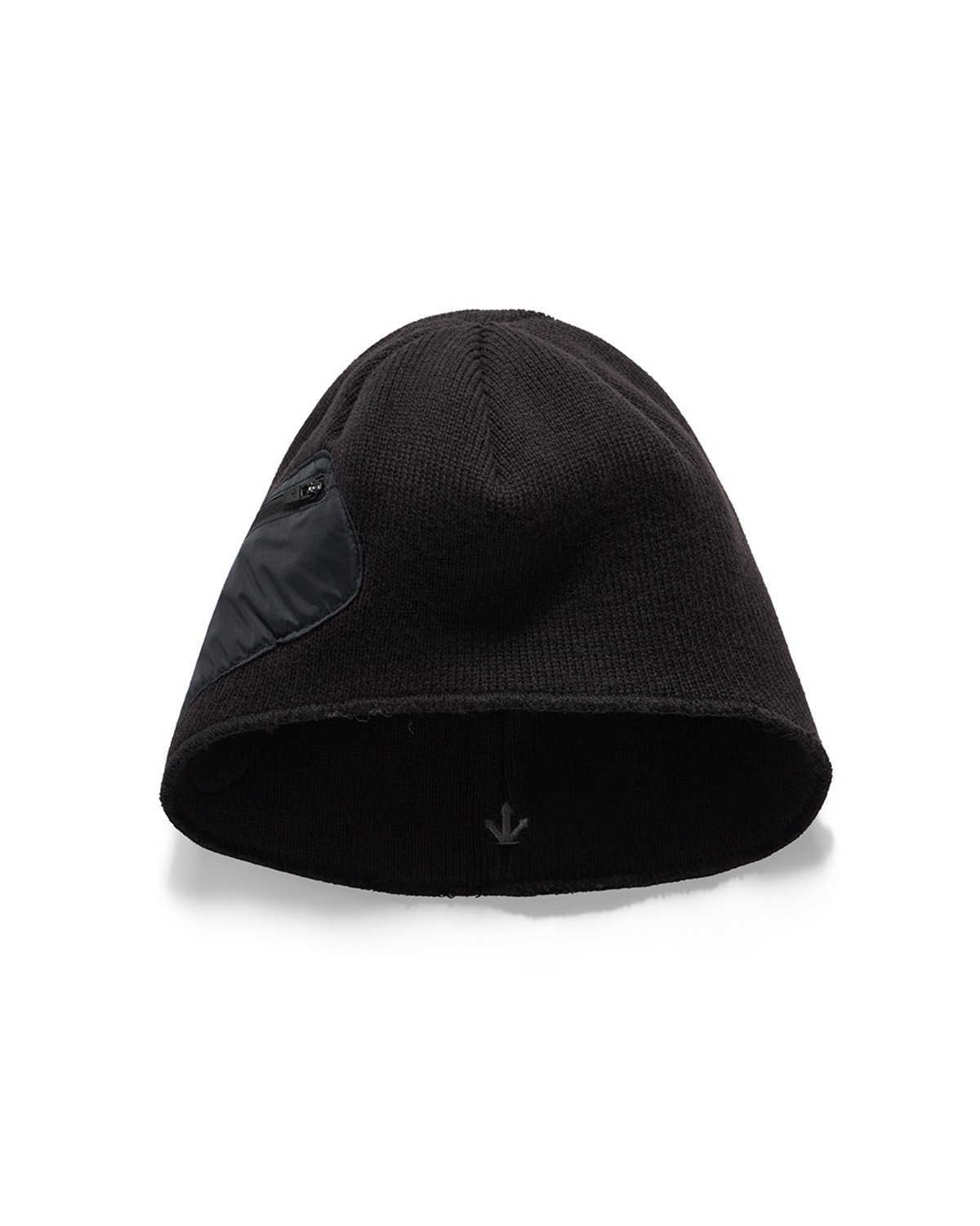 MIXED POCKET EARFLAP BEANIE / BLACK