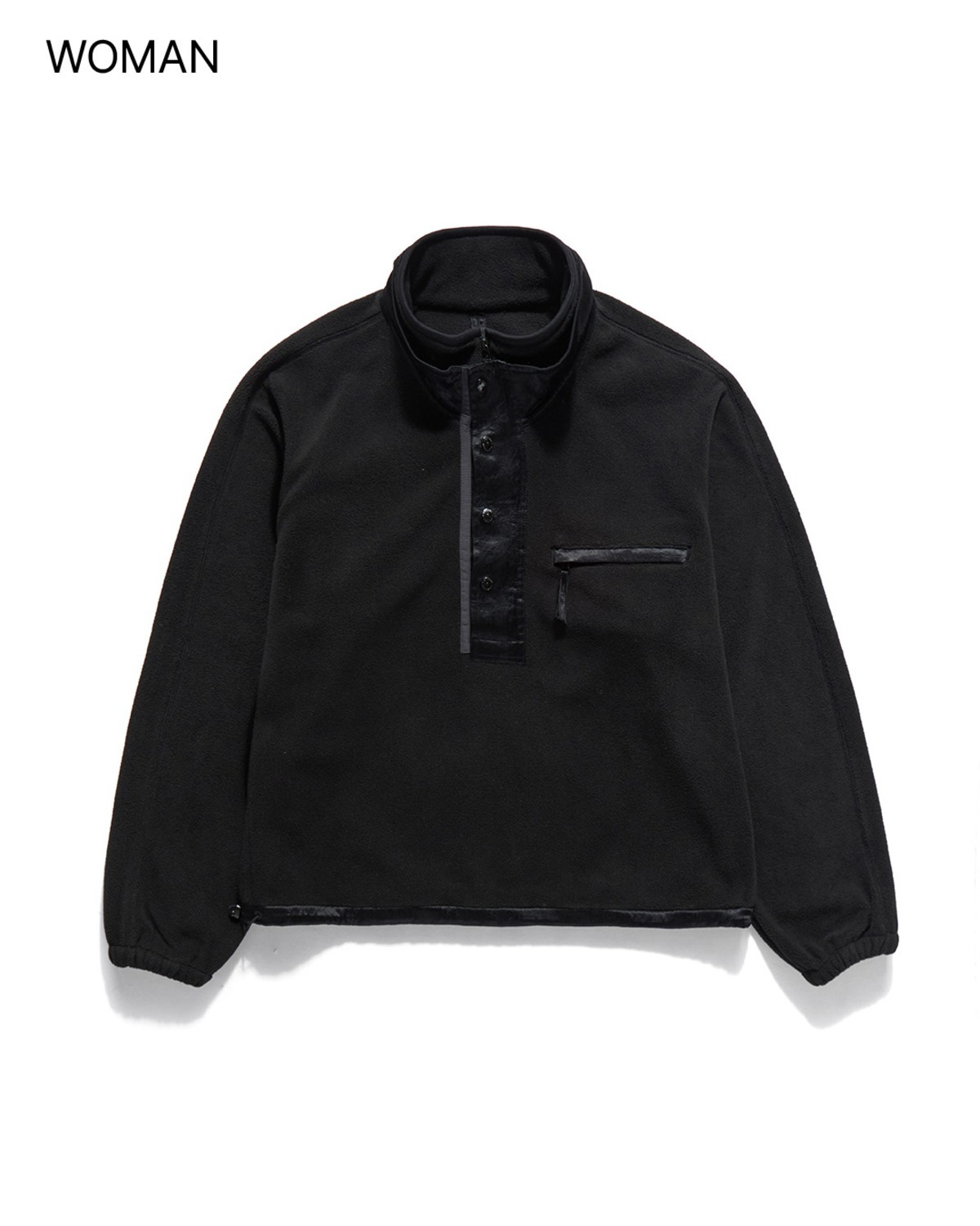 (WOMAN) ALPINE HALF ZIP-UP FLEECE JUMPER / BLACK