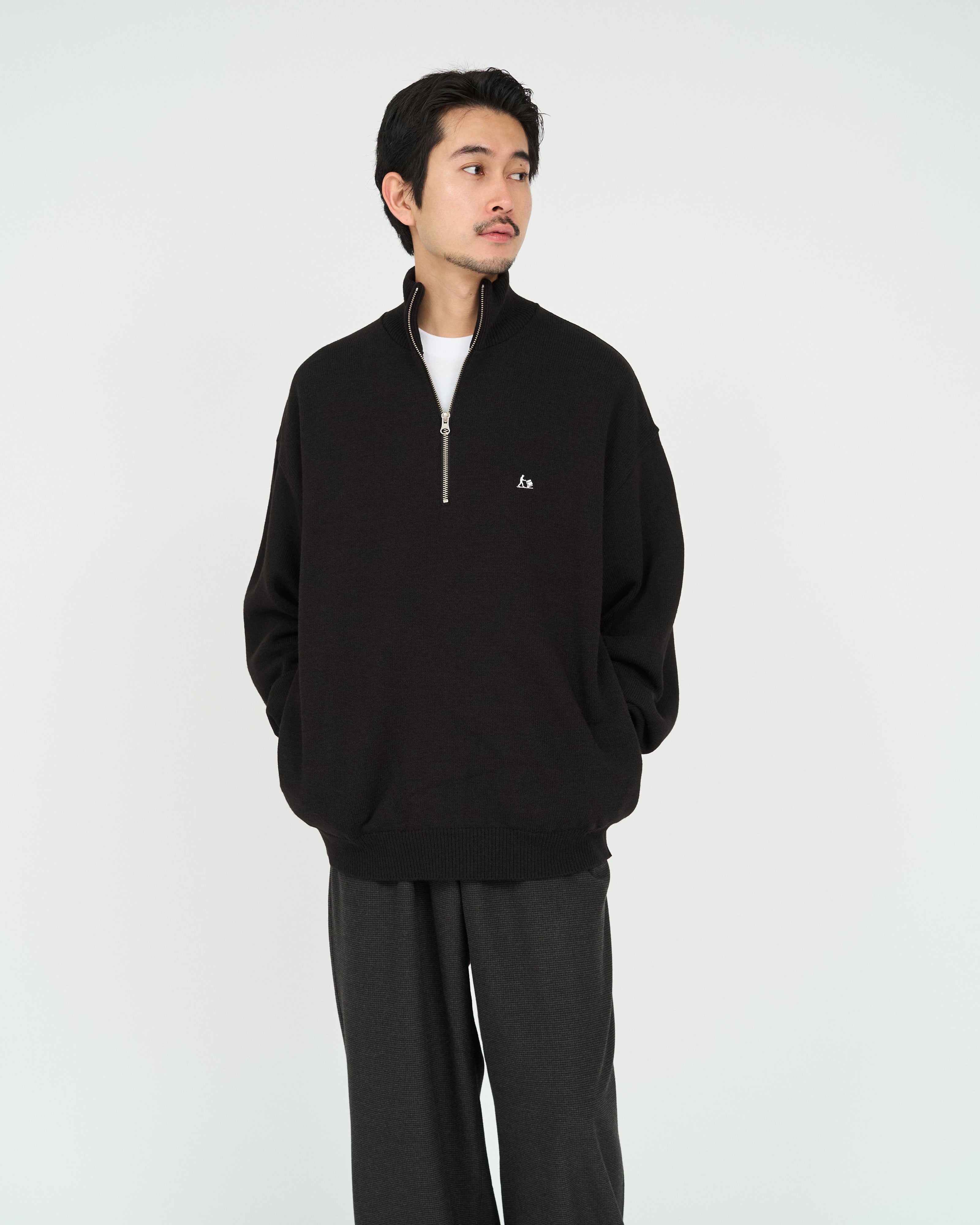 THERMAL JERSEY HALF ZIP KNIT 사진 4/4