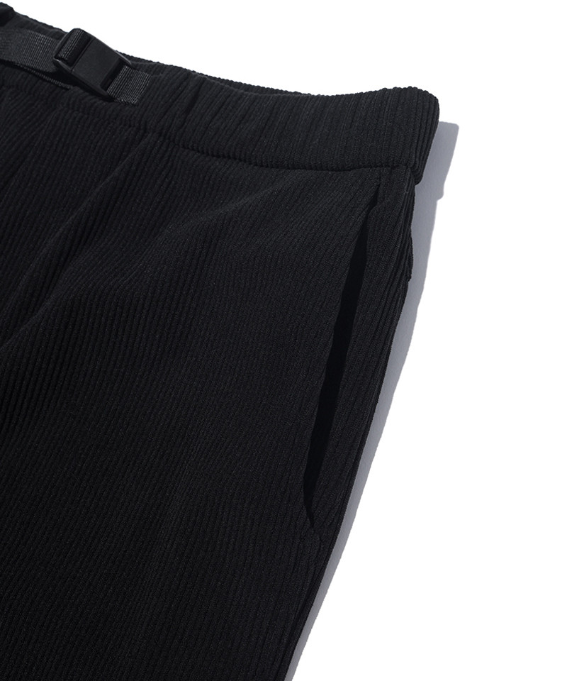 WIDE CORDUROY PANTS (BLACK)