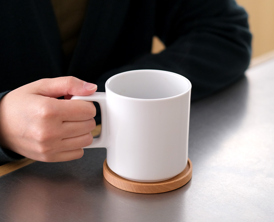 [하사미포셀린] Mug Cup 머그컵 (화이트 / 3size)