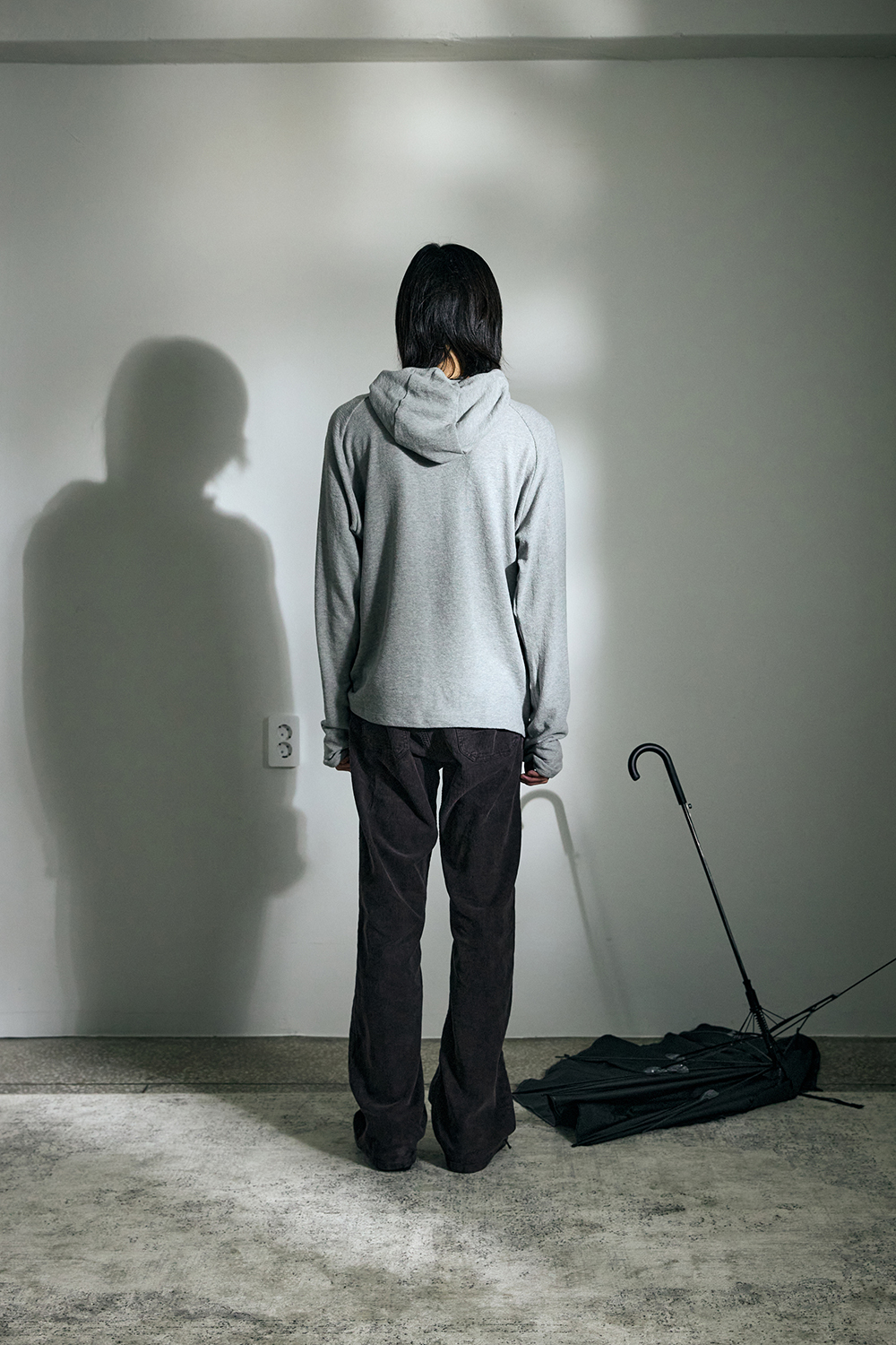 Straight Pants Corduroy Dyed Purple Charcoal 사진 4/4