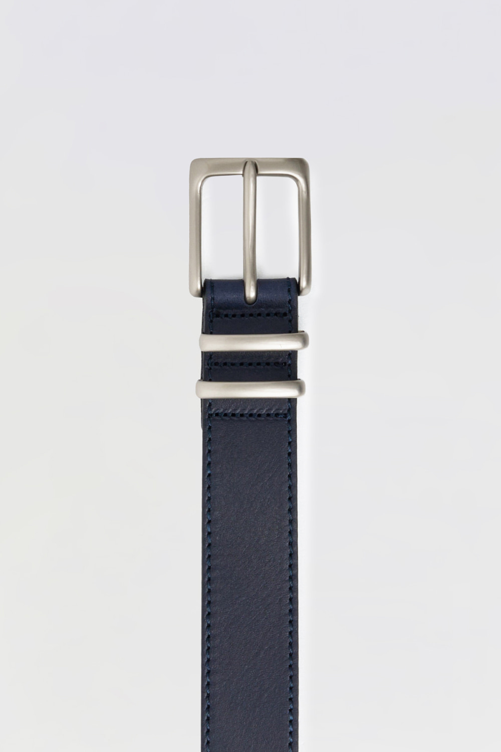 Fluid Leather Belt Dark Navy 사진 3/4