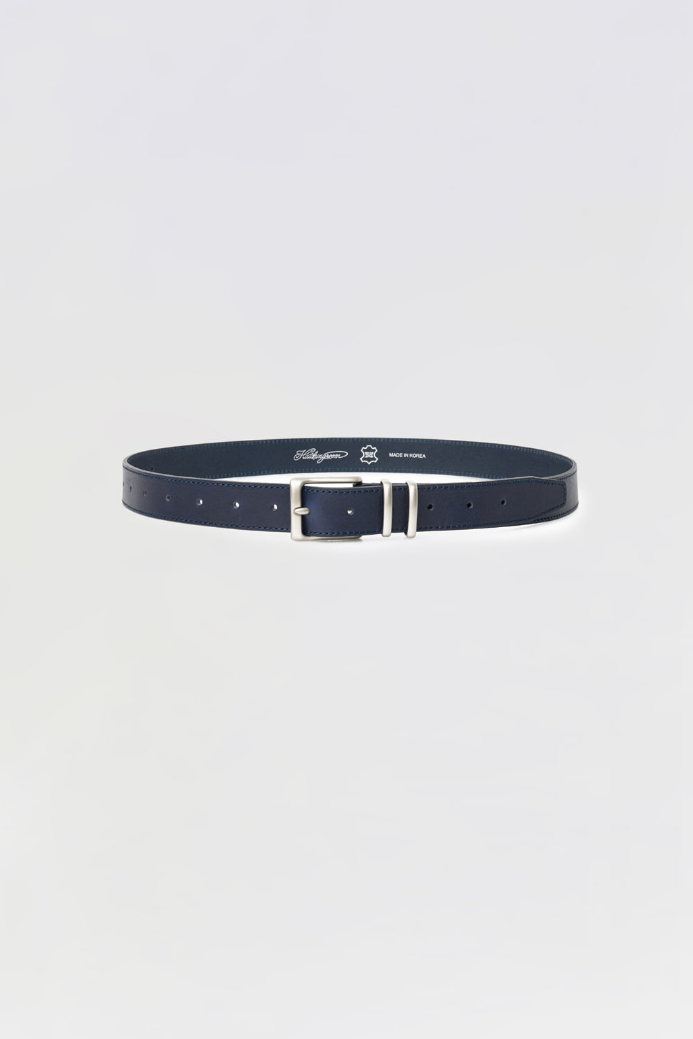 Fluid Leather Belt Dark Navy 사진 1/4