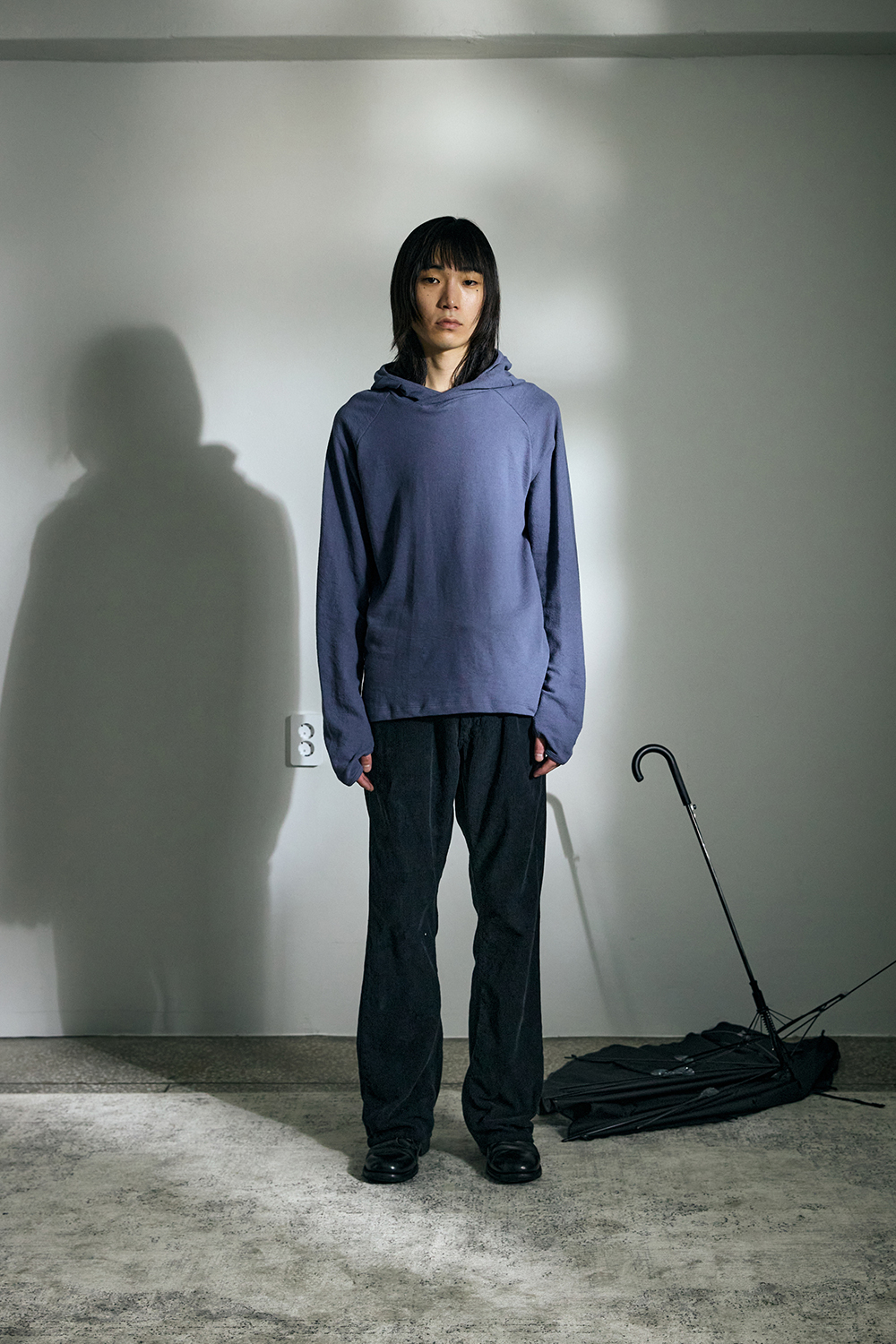 Straight Pants Corduroy Dyed Black 사진 4/4