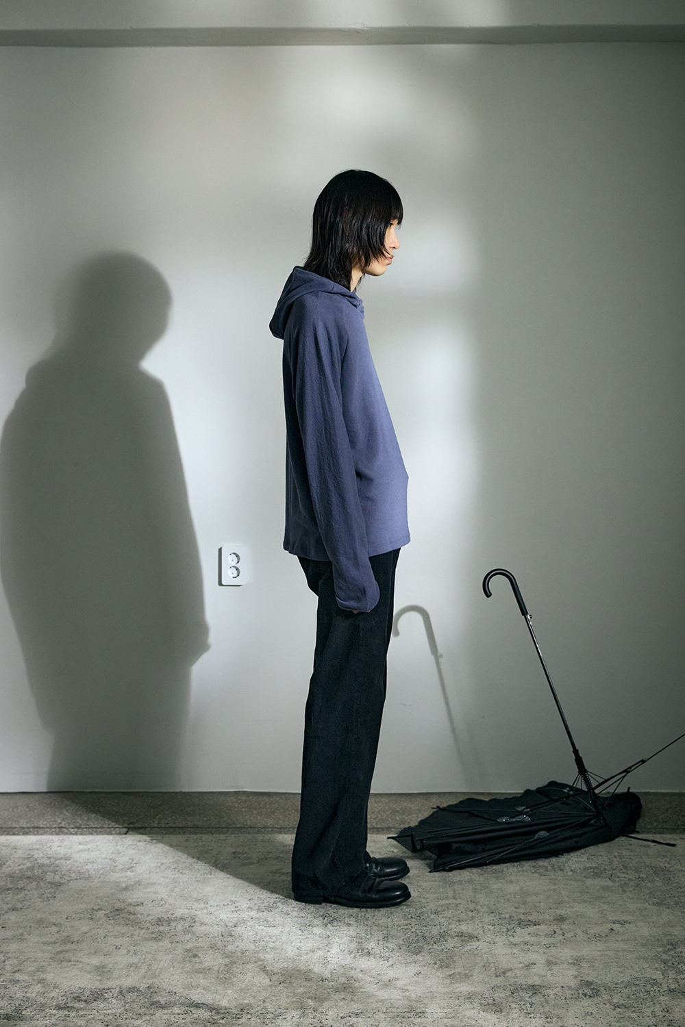 Regular Base Hoodie Vintage Blue 사진 2/4
