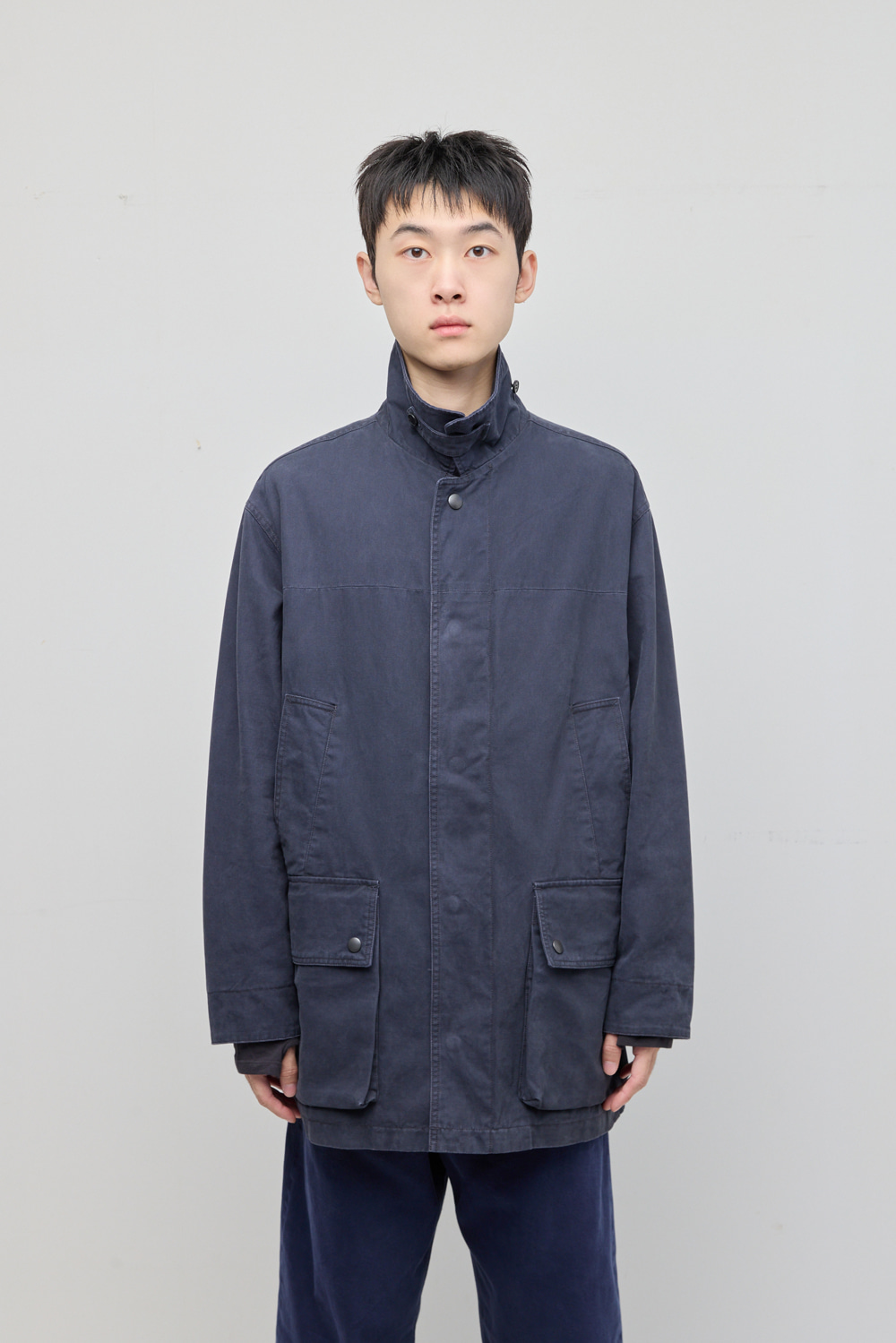 Canvas Work Parka Blue Charcoal 사진 1/4