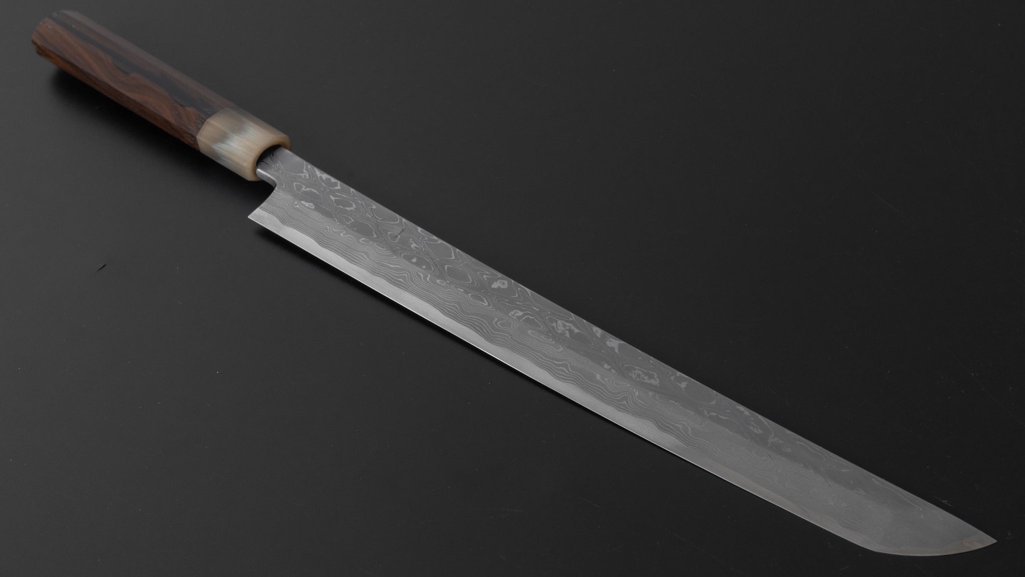 Hitohira Nakagawa Mosuke Kikko Blue #1 Yanagi Sakimaru 300mm Ziricote Handle (Saya) 사진 2/4