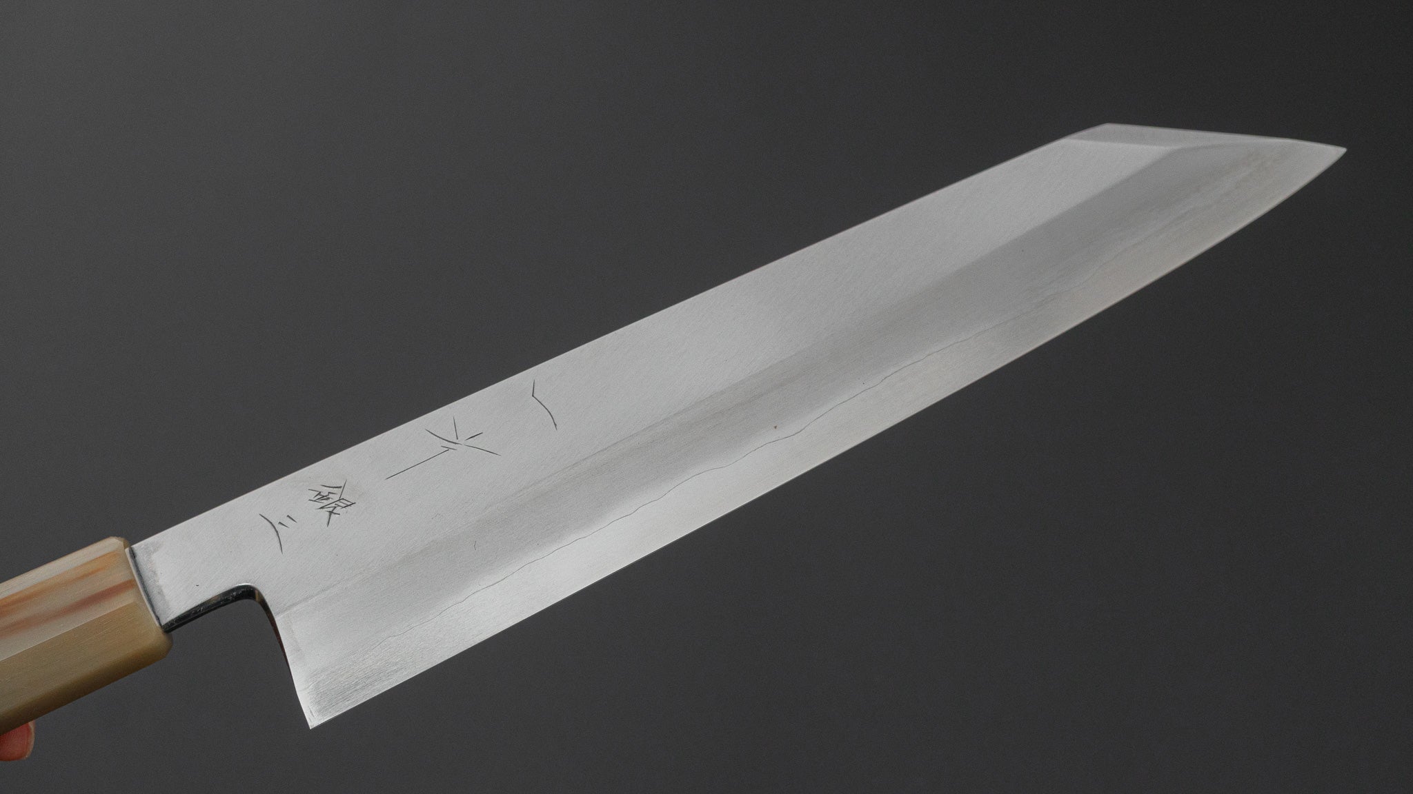 Hitohira Nakagawa Katsushiro Silver #3 Kiritsuke 240mm Ebony Handle (Saya) 사진 3/4