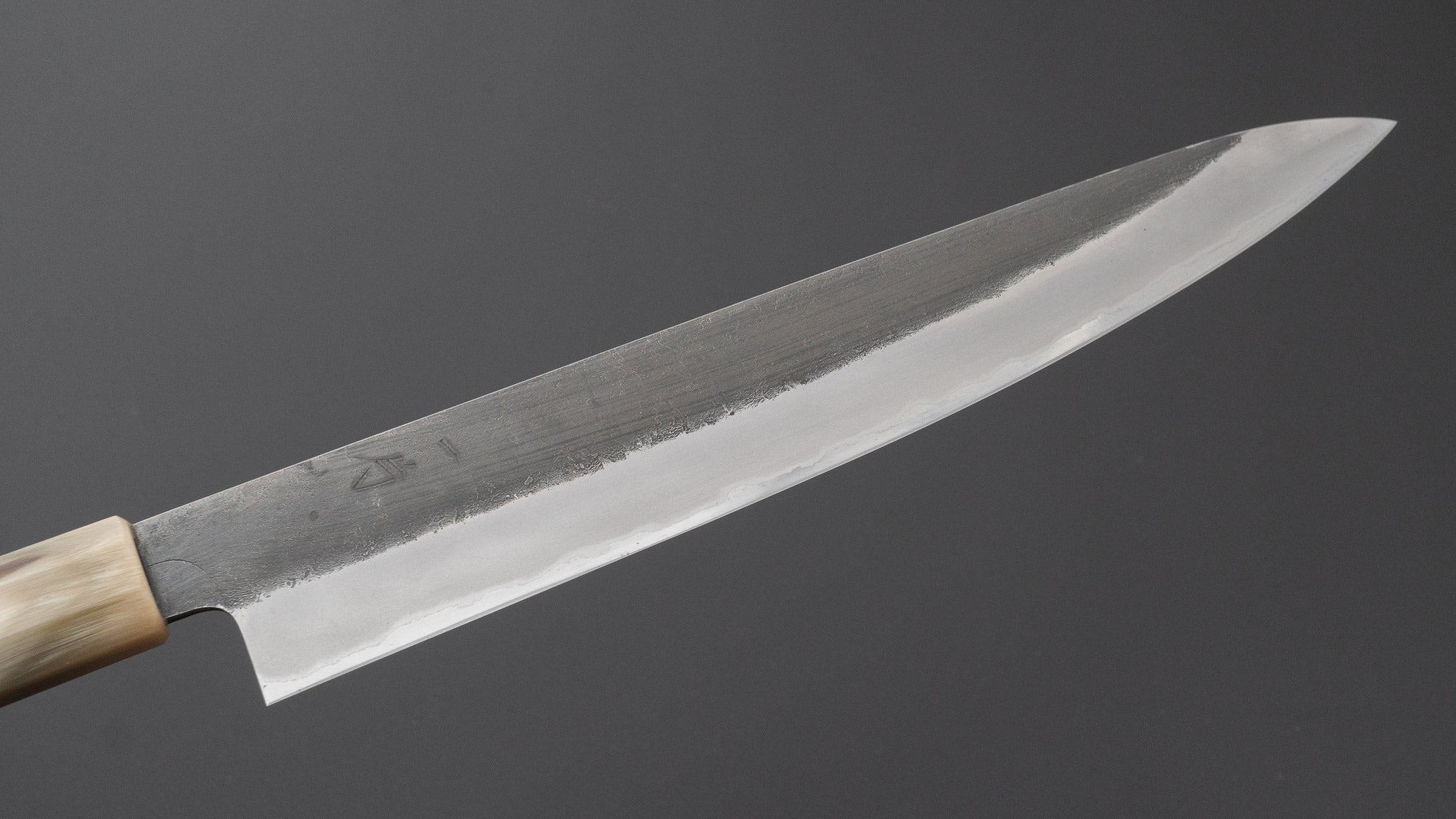 Hitohira Hinode Nashiji White #2 Stainless Clad Sujihiki 270mm Ebony Handle 사진 3/4
