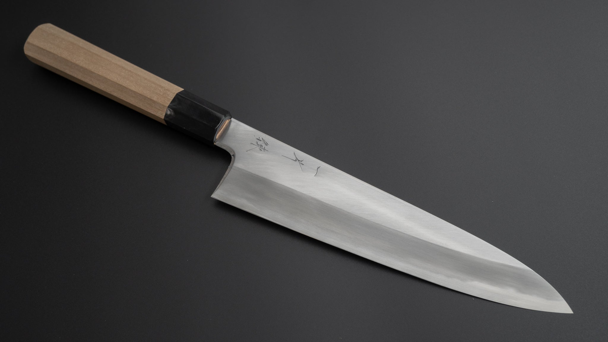 Hitohira Kikuchiyo Ren Blue #2 Gyuto 210mm Ho Wood Handle 사진 2/4