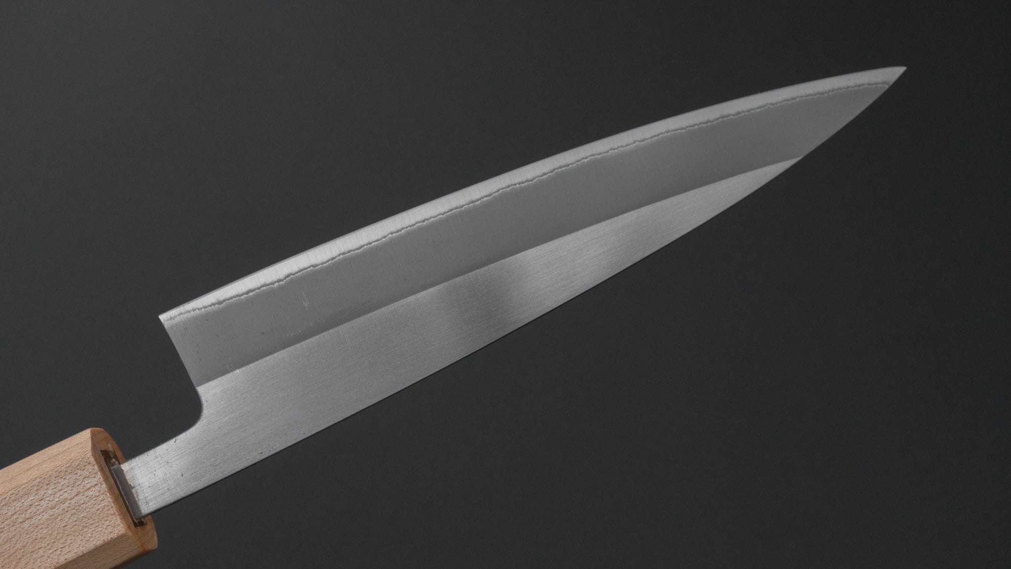 Hitohira TD Blue #2 Stainless Clad Migaki Petty 135mm Walnut Handle 사진 3/4