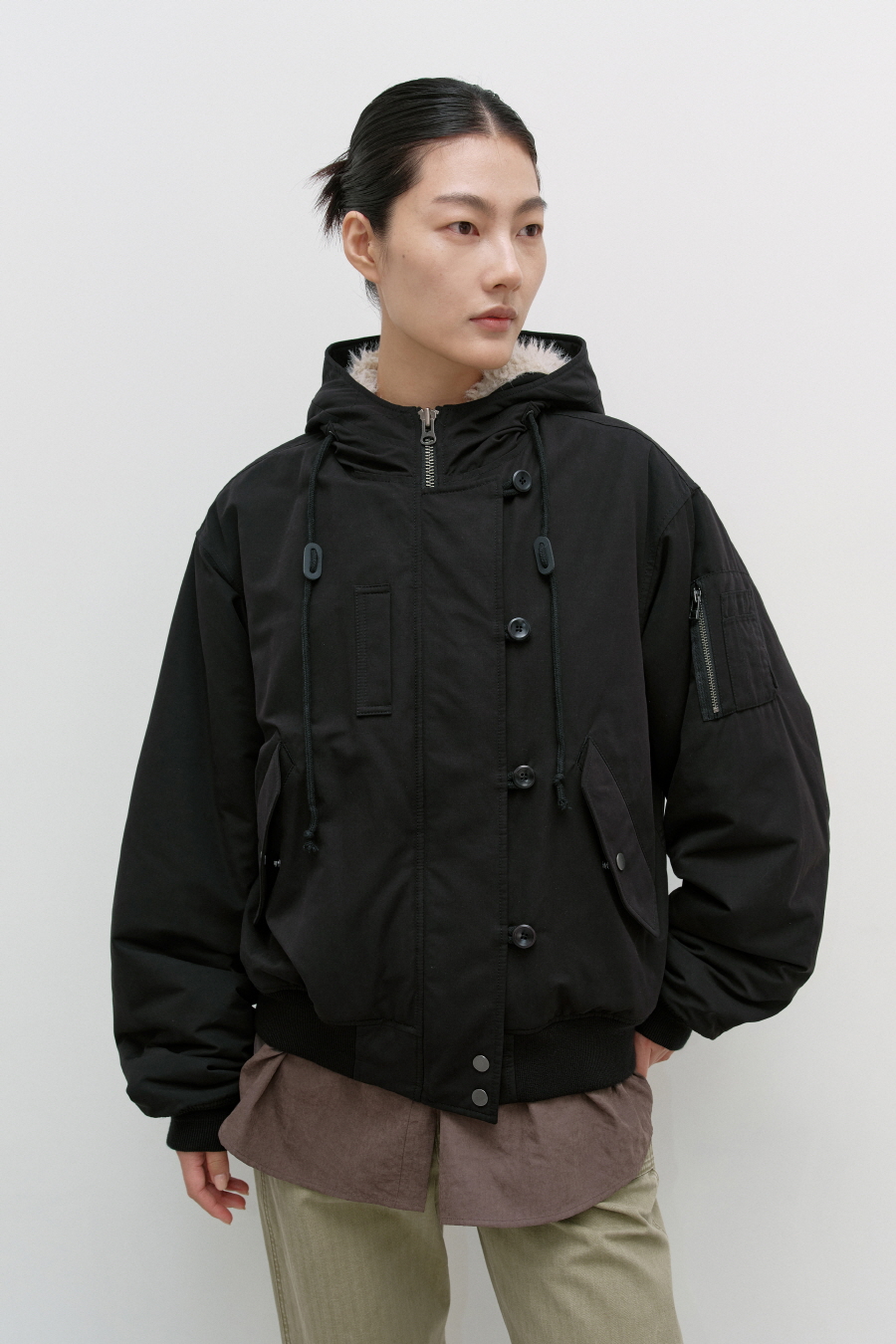 W N-2B 파일럿 파카 BLACK 사진 4/4