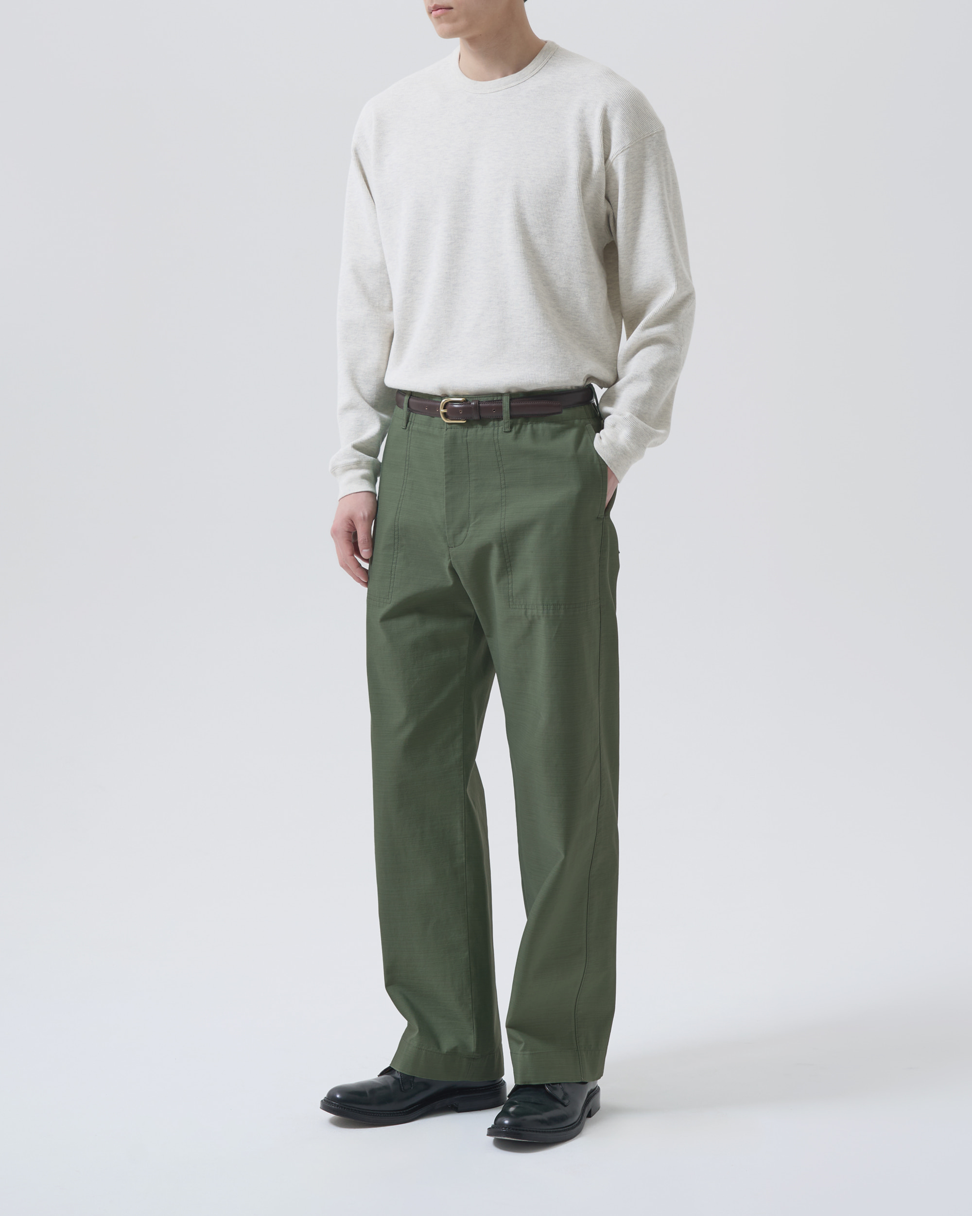MILITARY ELASTIC PANTS - OLIVE 사진 4/4
