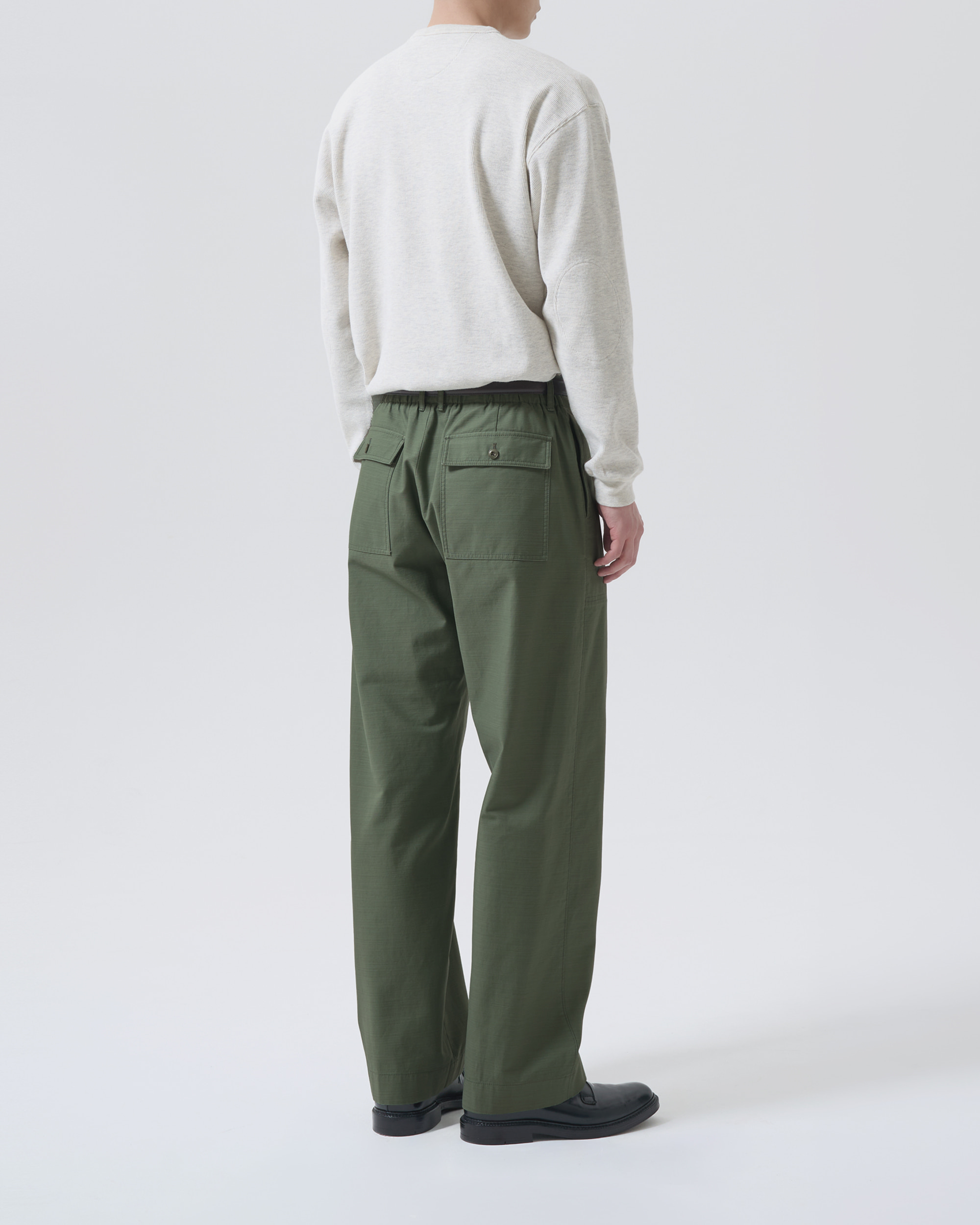 MILITARY ELASTIC PANTS - OLIVE 사진 2/4