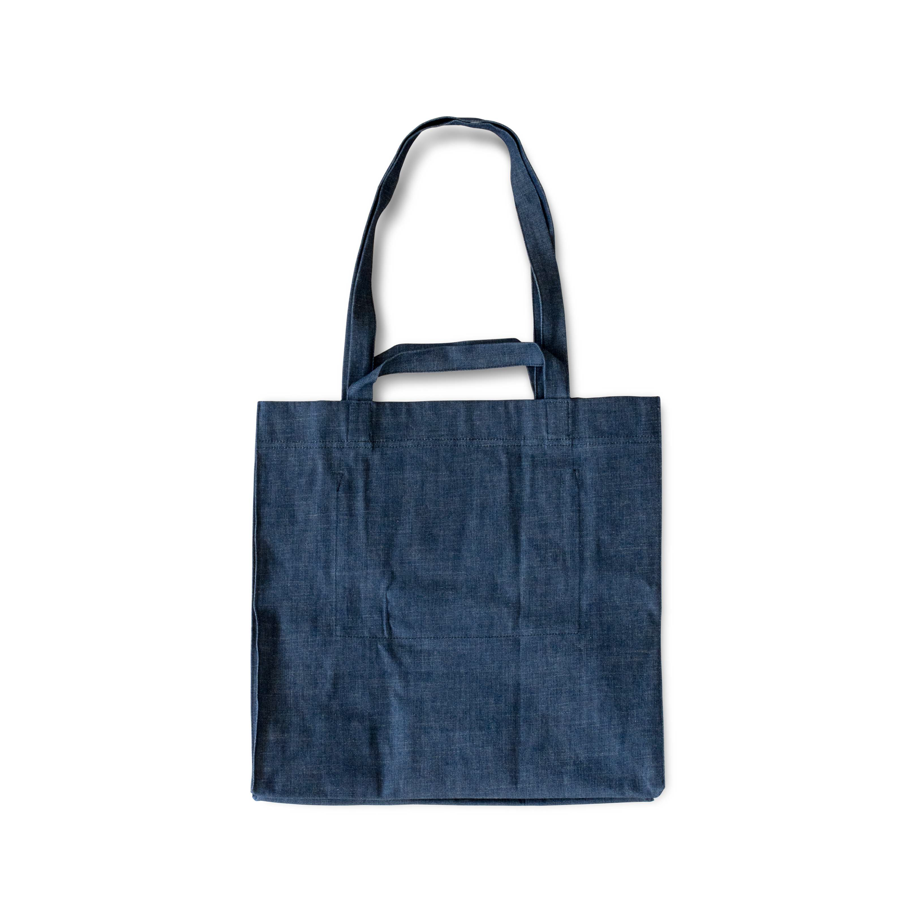 釜浅のトートバッグ ブルー 사진 3/4