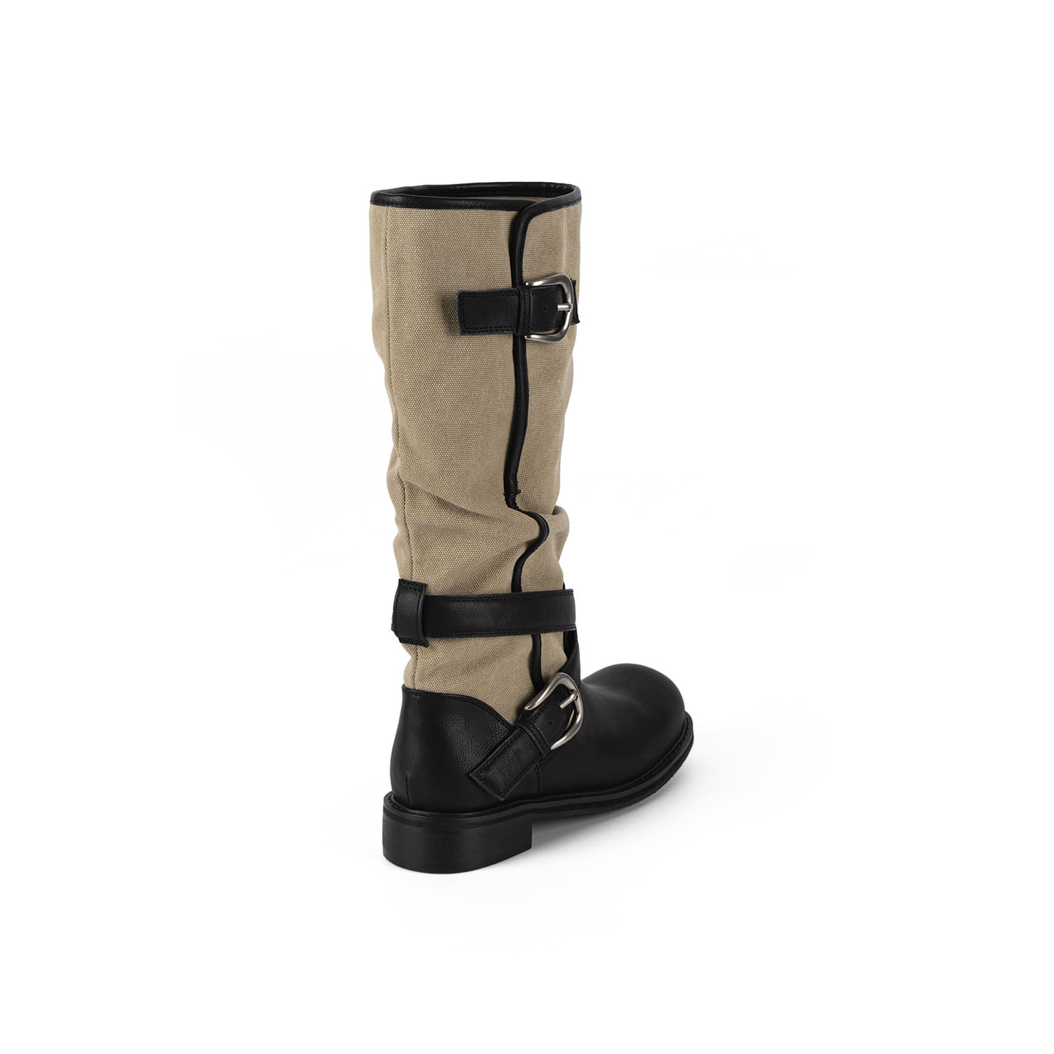 RAVEN FOLDABLE BUCKLE BOOTS / CANVAS BEIGE 사진 3/4