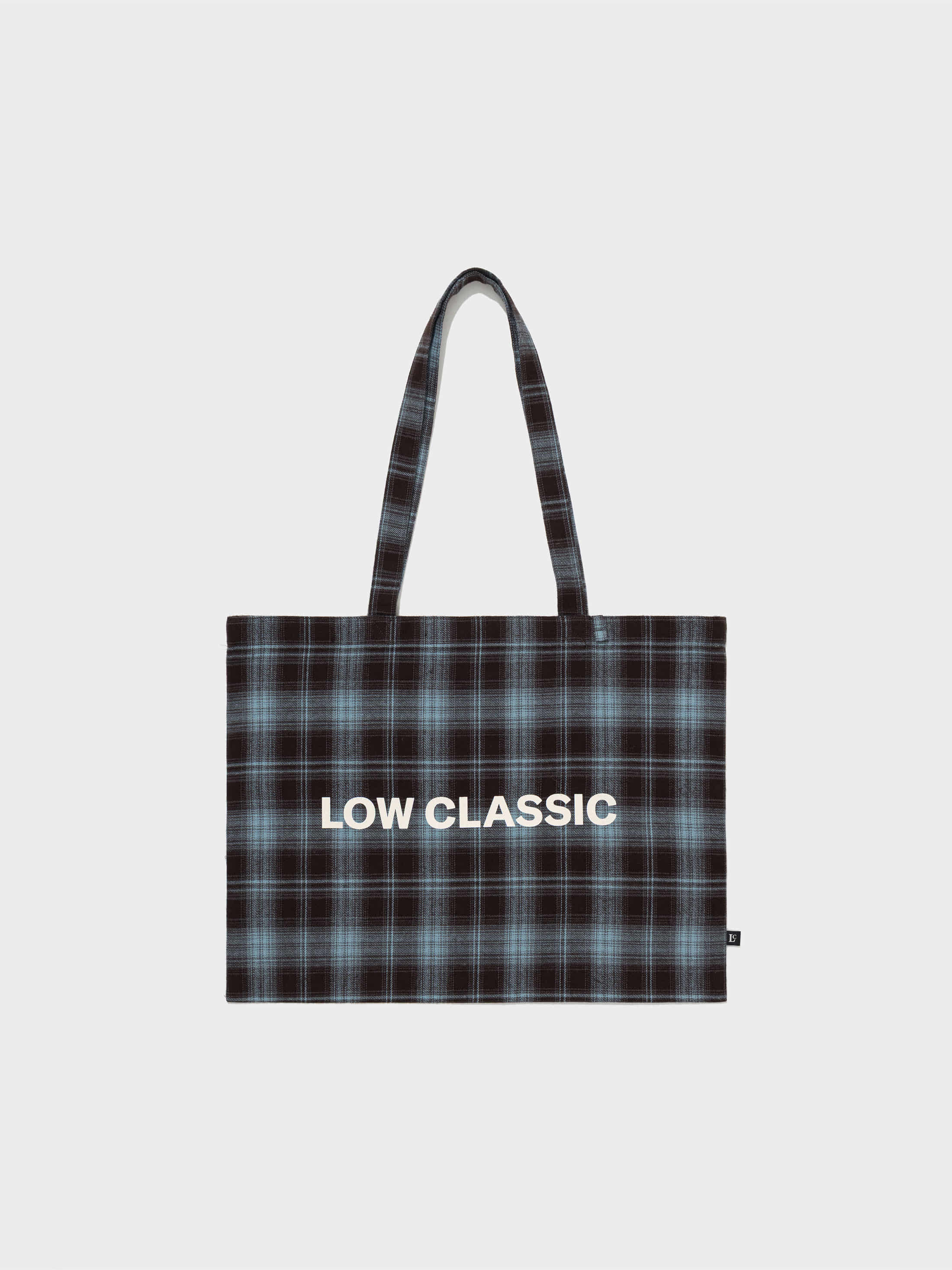 Lc Flannel Checked Logo Midi Bag_Sky Blue 사진 1/4