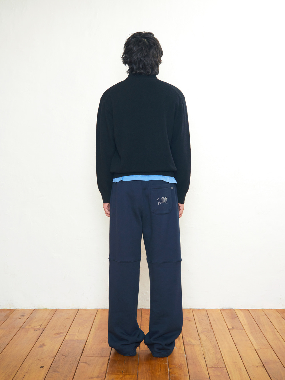 Low Napping Sweatpants_Navy 사진 3/4