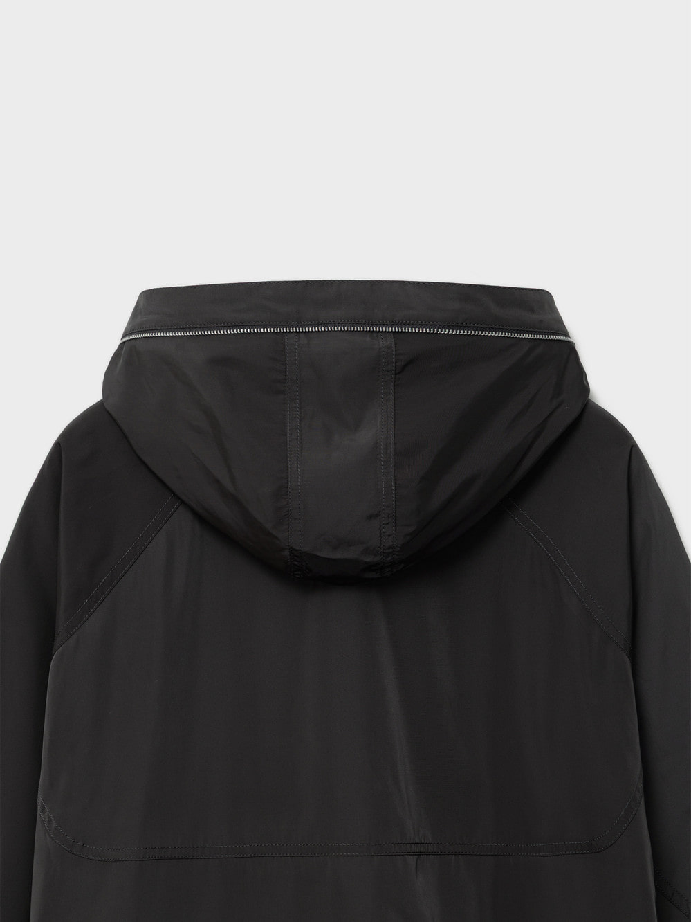 Drawstring Fleece Wind Jacket_Grey