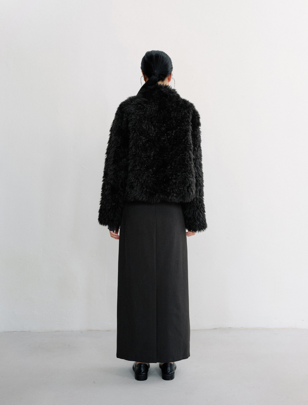 SOFT FUR JACKET [BLACK] - Low Tide 写真 4/4