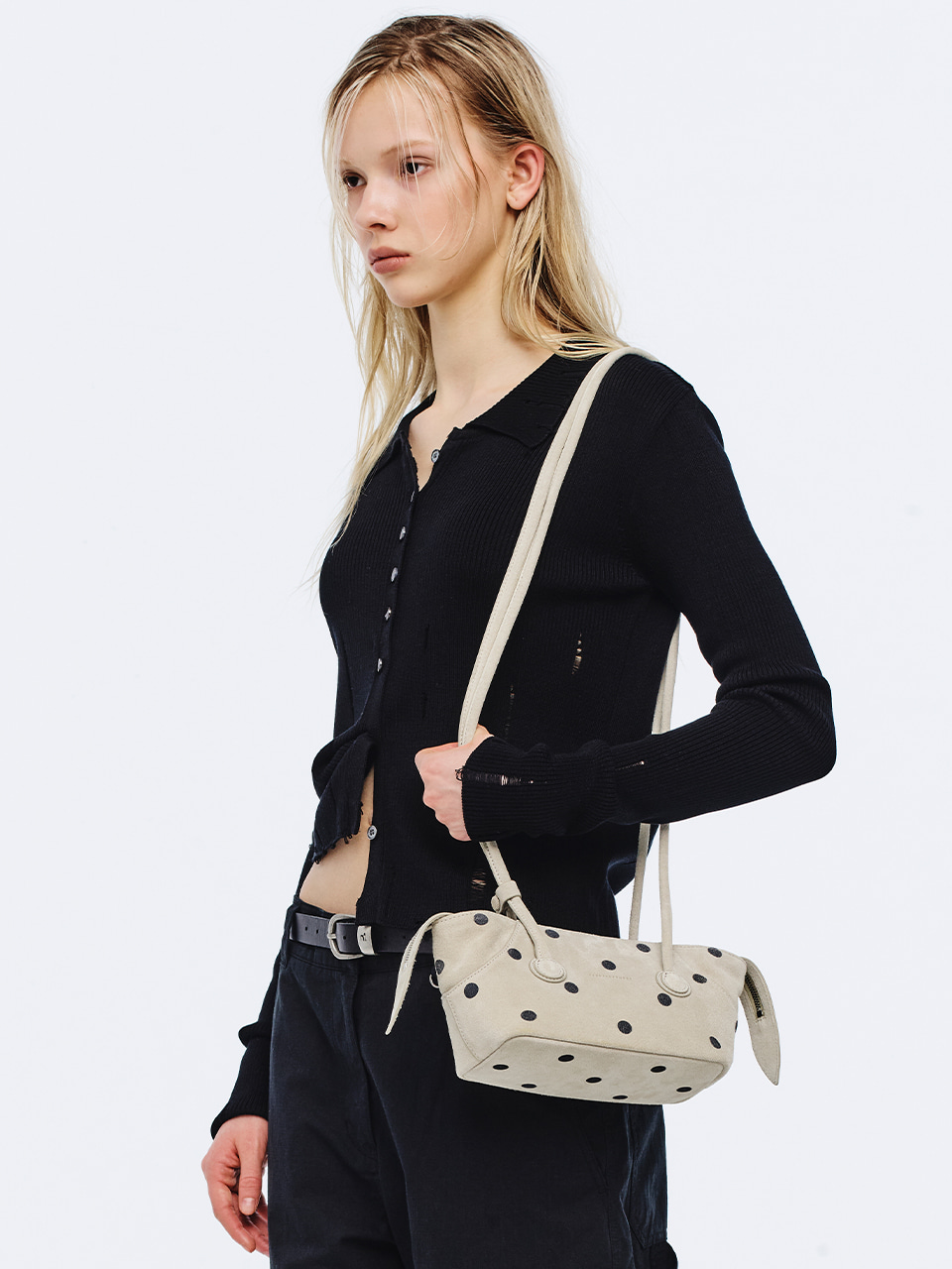 BOAT SHOPPER SMALL_blond wood printed suede 사진 2/4