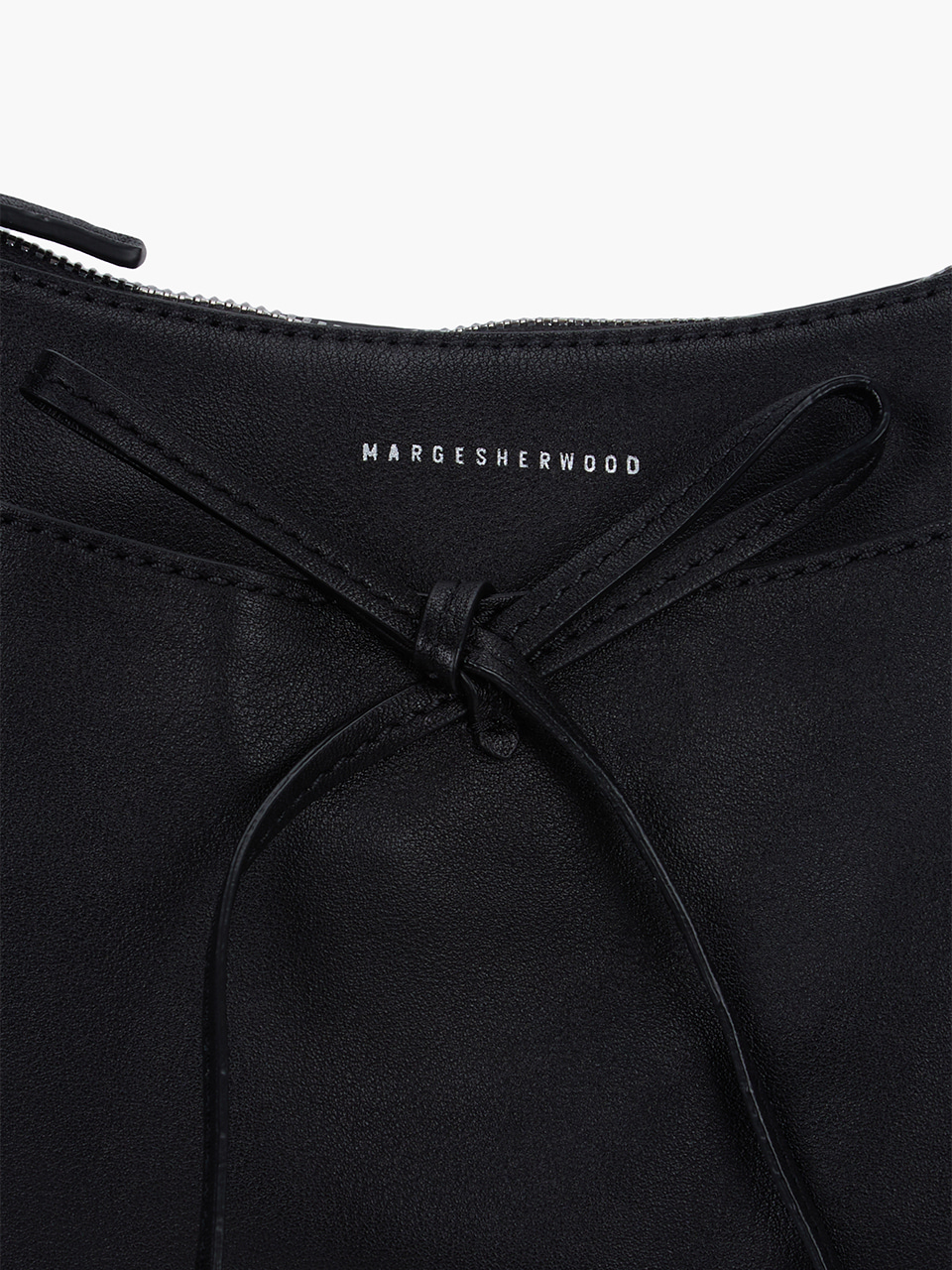 RIBBON POCHETTE_black plain