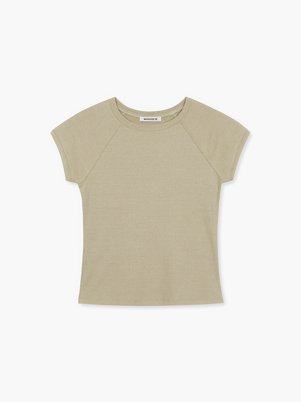 RIBBED RAGLAN T-SHIRT_charcoal 사진 4/4