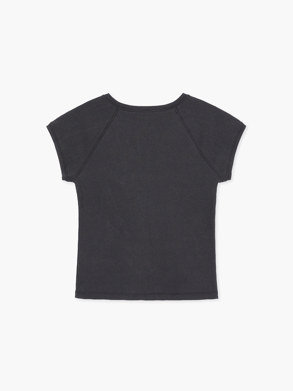 RIBBED RAGLAN T-SHIRT_charcoal 사진 3/4