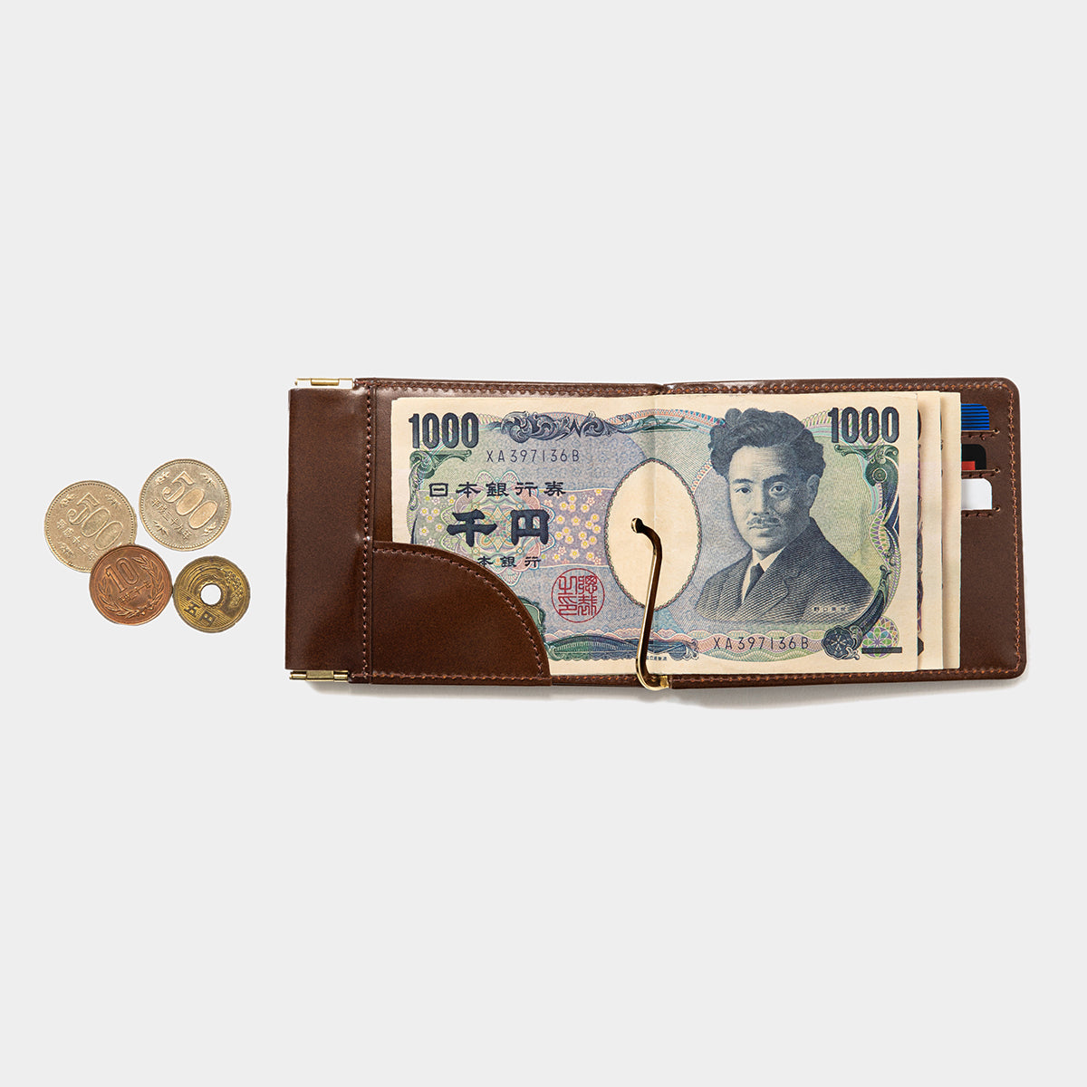 Cordovan Money Clip(COFFEE)/MW-AC23301 사진 2/4