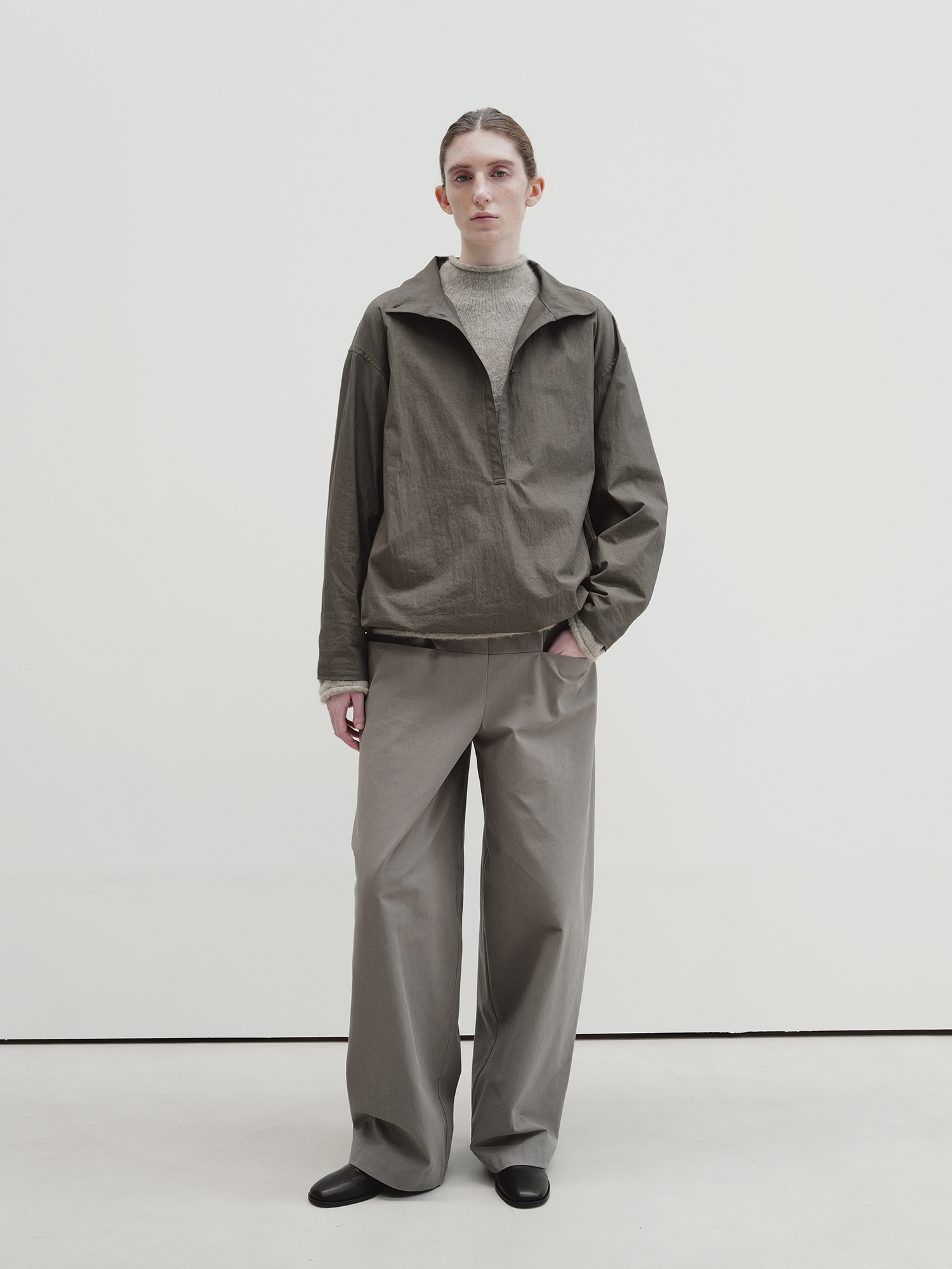 half placket shirt (ash gray) 사진 4/4
