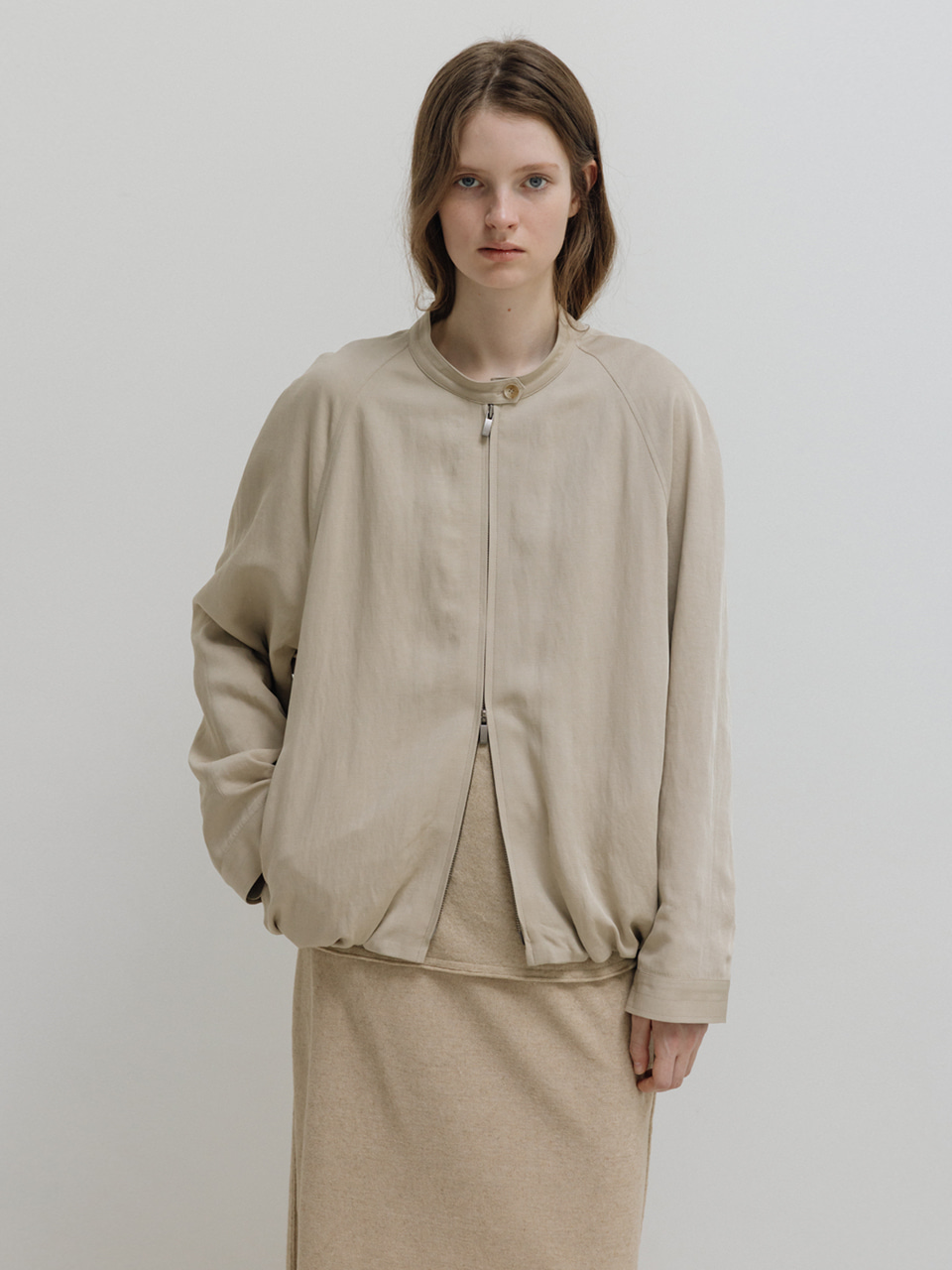 viscose blouson (beige)