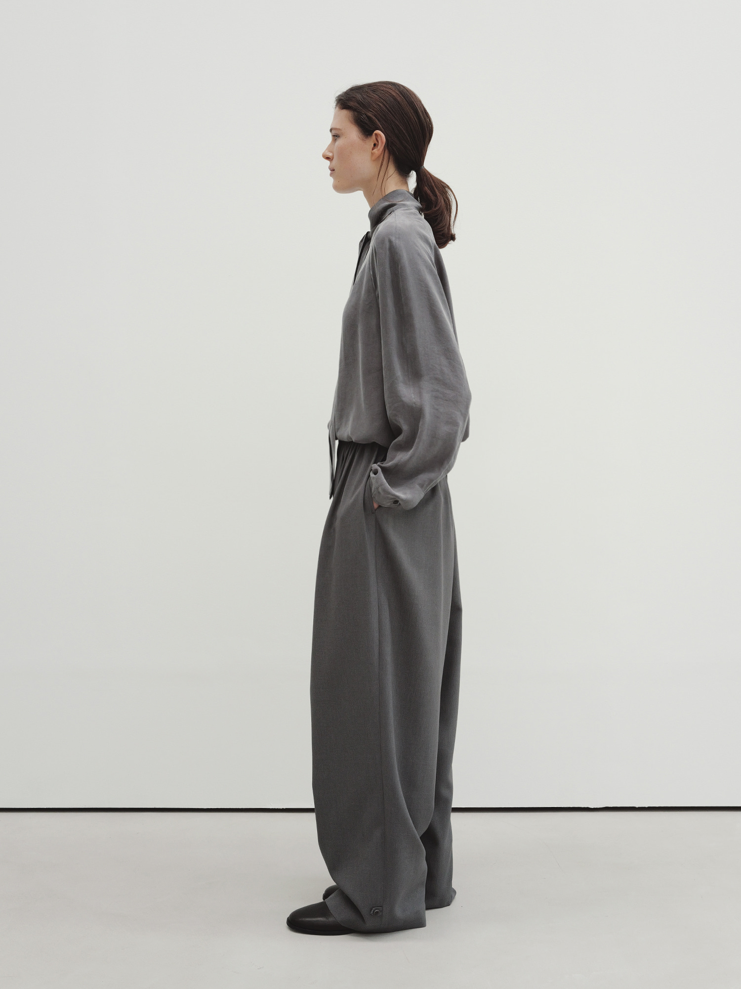 button shirring pants (gray) 사진 3/4